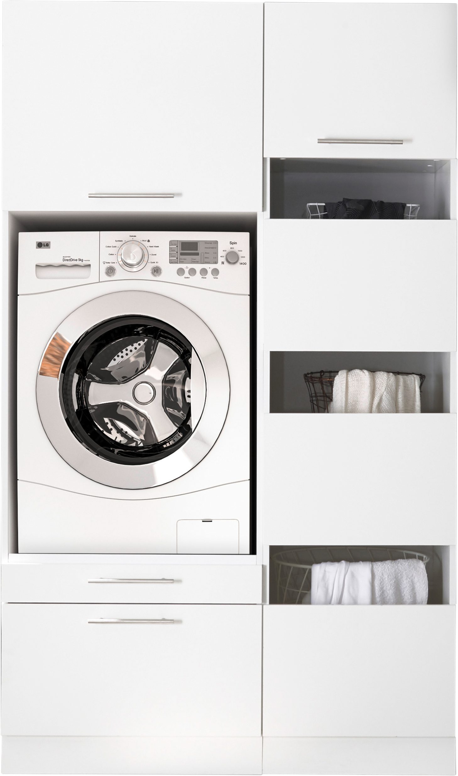 RESPEKTA Multifunctionele kastenset Clara-Set 8 (h x b x d) 200 x 117,4 x 67,6 cm (2 stuks) multifunctionele kasten wit