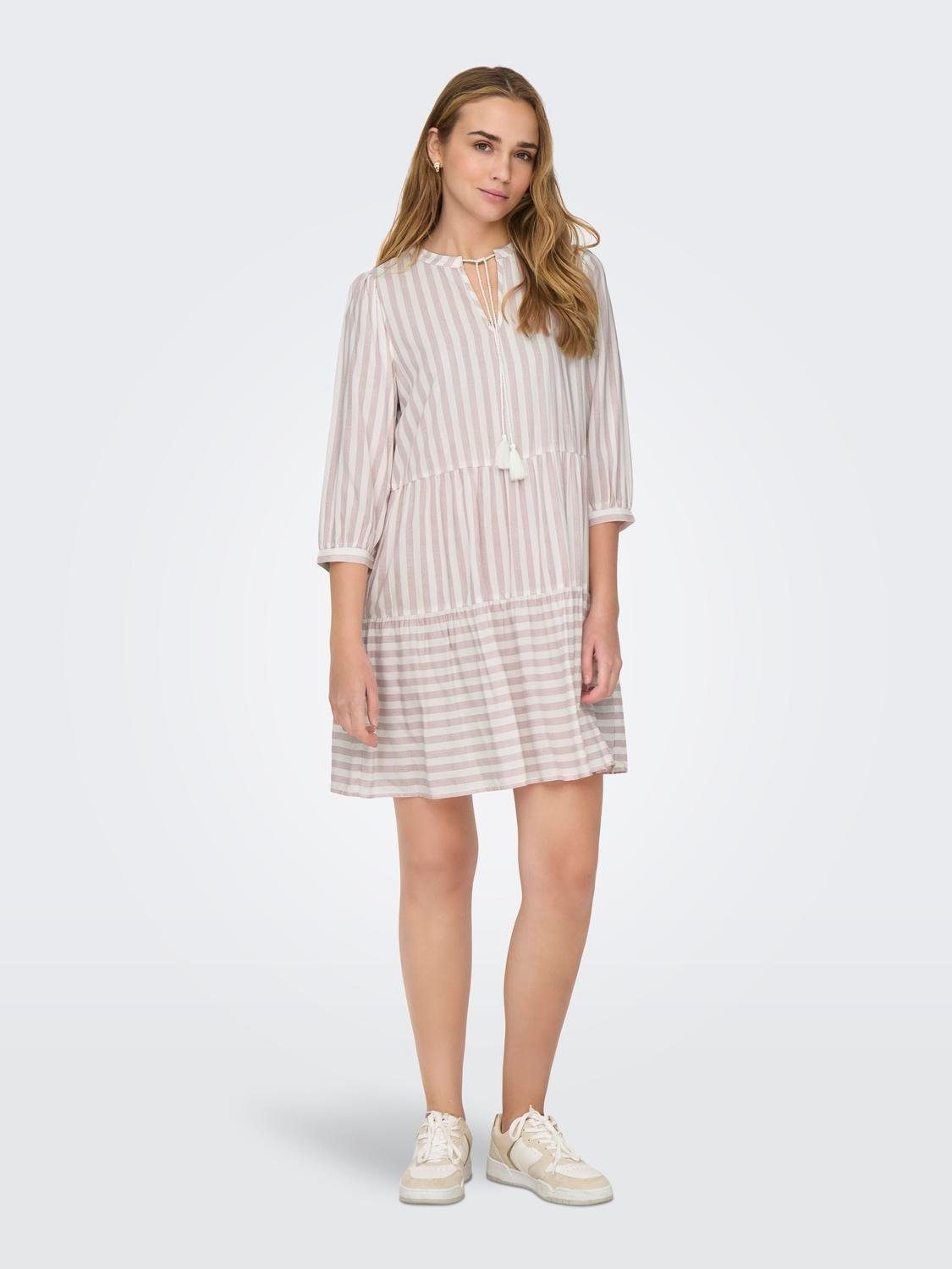 Only Tuniekjurk ONLKAYA 3/4 PUFF SHORT DRESS WVN NOOS