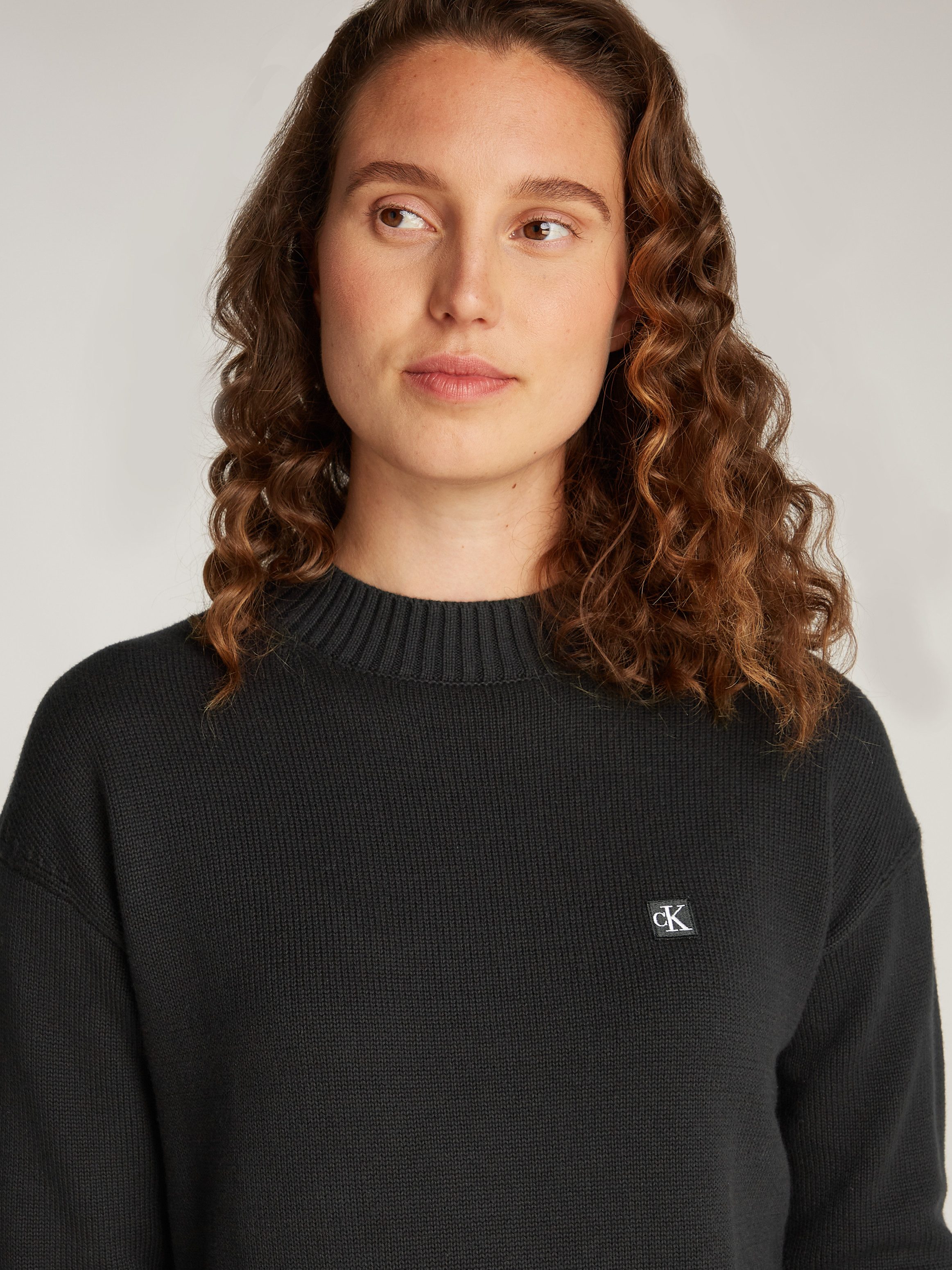 Calvin Klein Gebreide trui CK EMBRO BADGE SWEATER