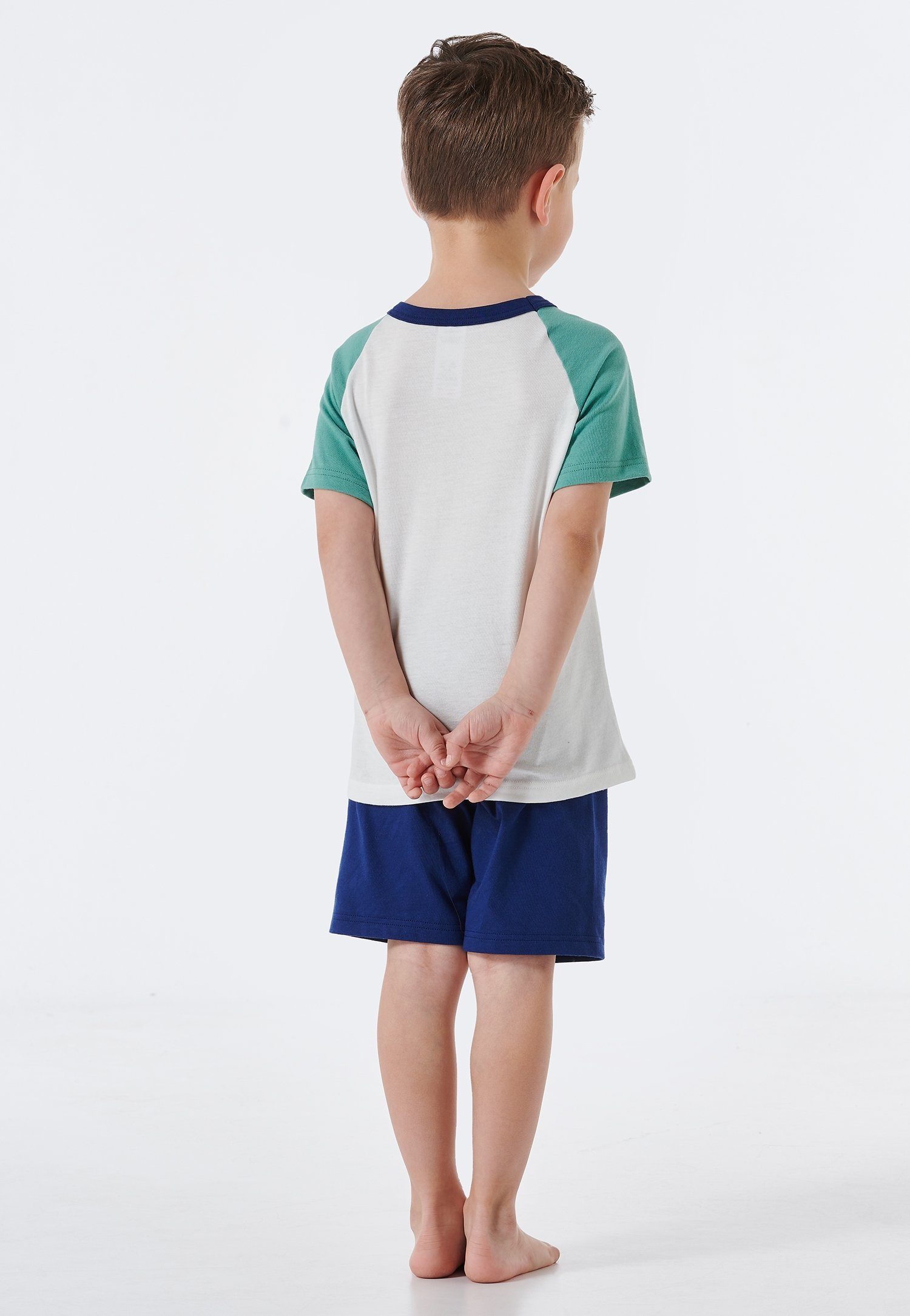 Schiesser Shortama "Casual World" met opvallende print op het shirt (2-delig)