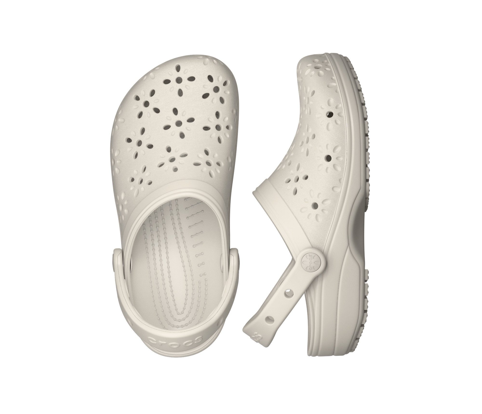 Crocs Clogs Classic Floral Cut Out Clog