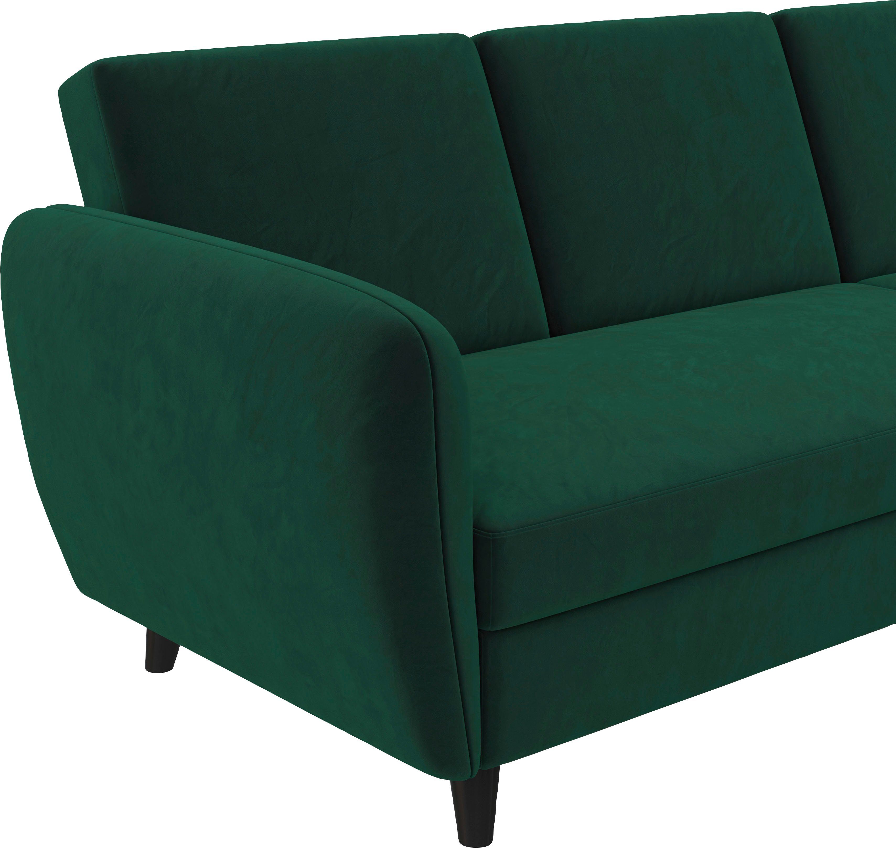 Dorel Home Hoekbank Perry, L-vorm Rugleuning, verschillende kleurvarianten, zithoogte 43 cm, breedte 219 cm