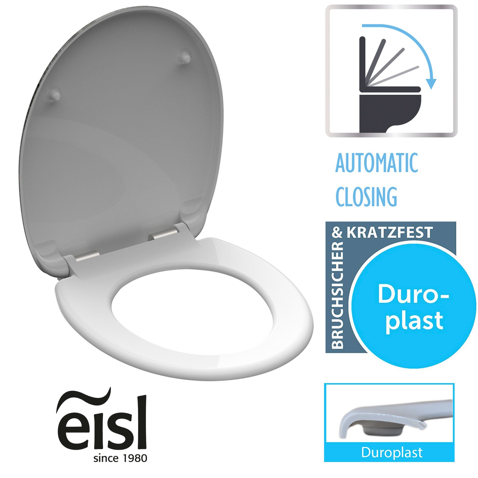 Eisl Toiletzitting Mozaïek Duroplast, softclosemechanisme, max. belasting van de toiletbril 150 kg