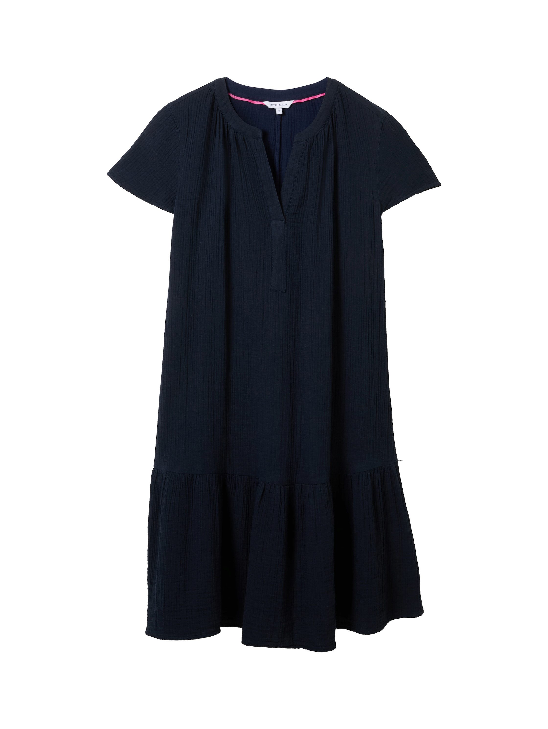 Tom Tailor Mini-jurk met lichte rimpeling - in crinkle-look