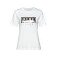 pepe jeans t-shirt charro een bijzonder basic shirt met cool logo-design wit