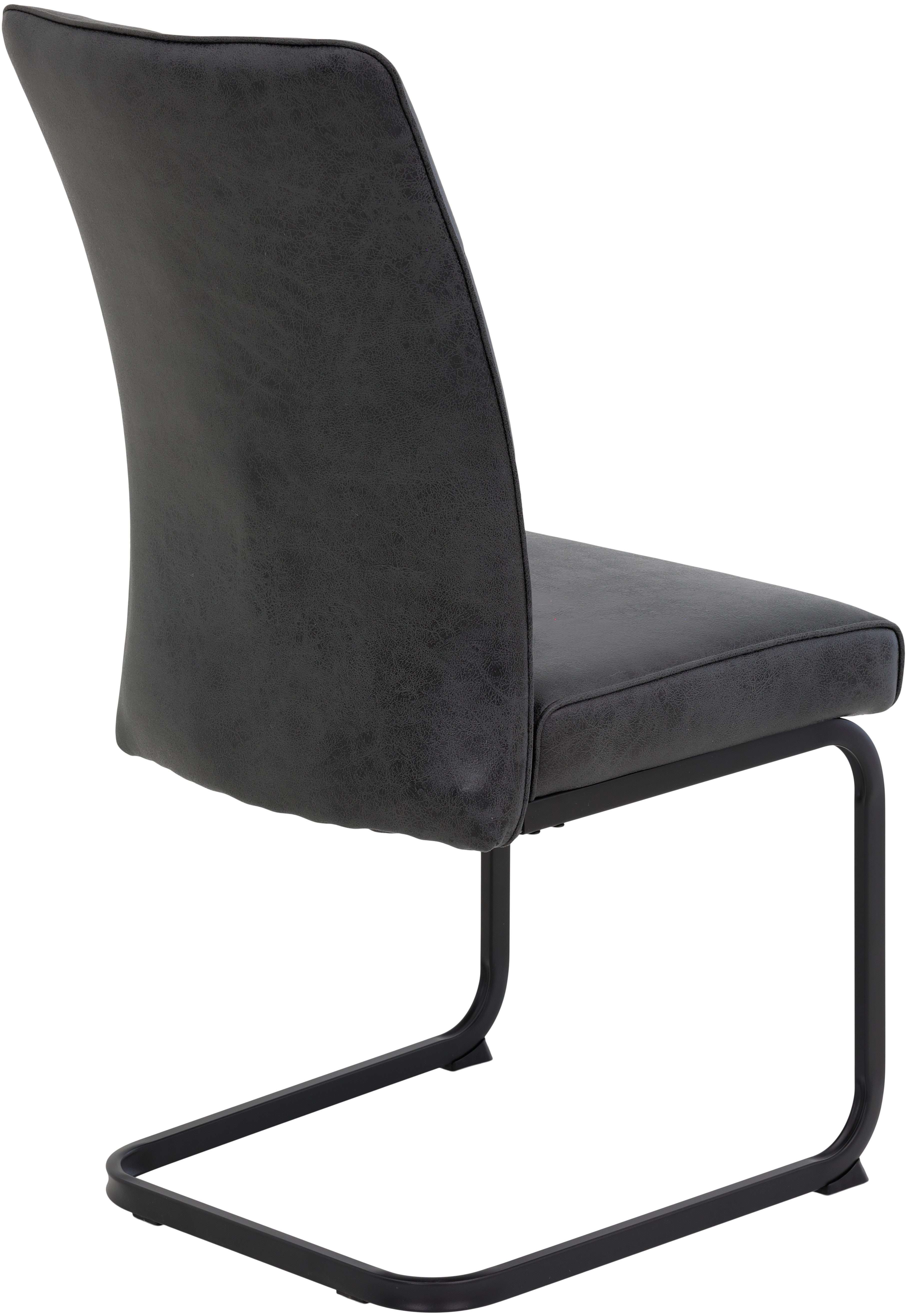 HELA Vrijdragende stoel Vrijhangende TOLEDO stoel met comfortzitting, gevoerd, microvezel bekleding (set)