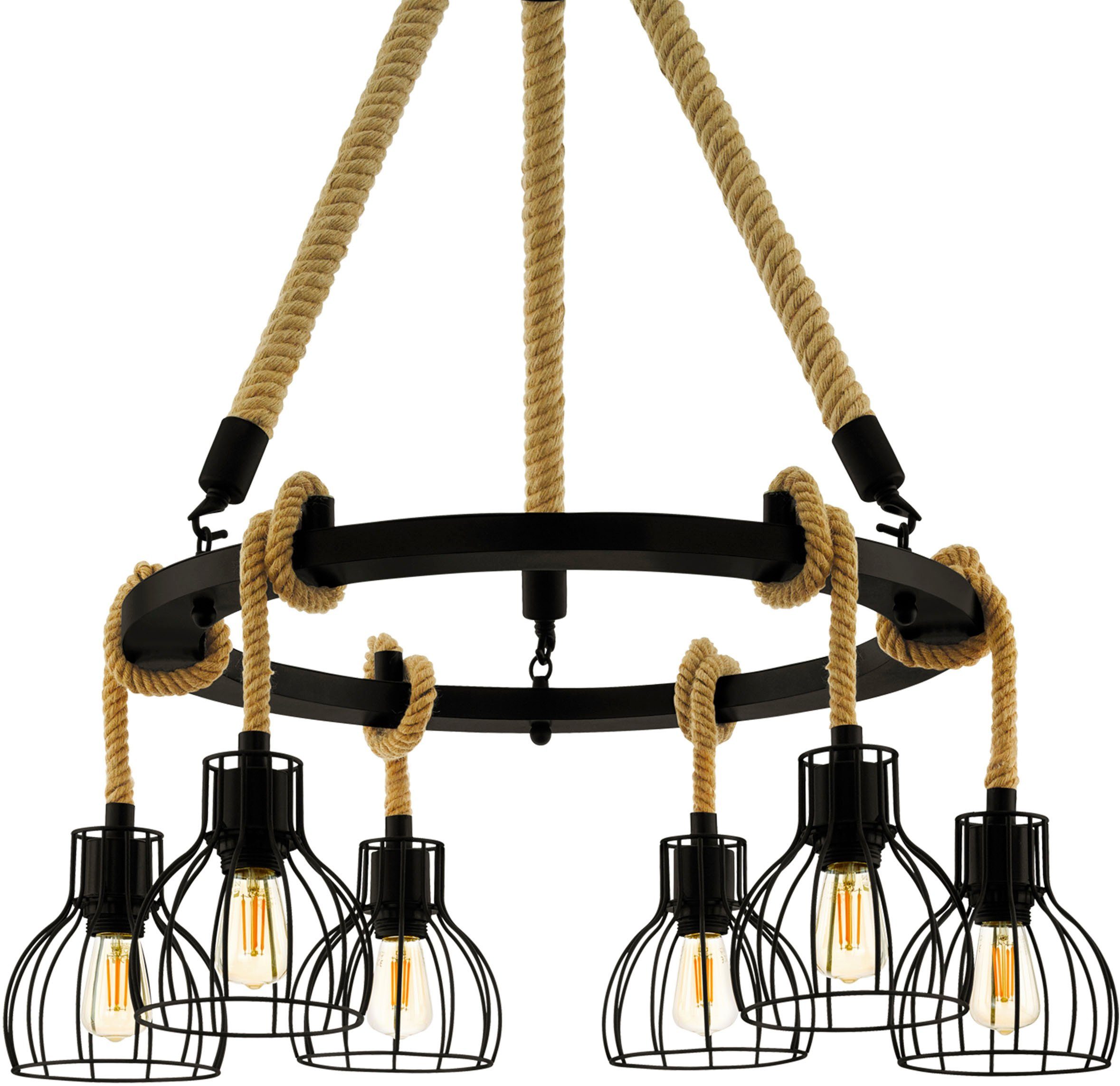 EGLO Hanglamp RAMPSIDE Hanglicht, hanglamp hanglampen zwart