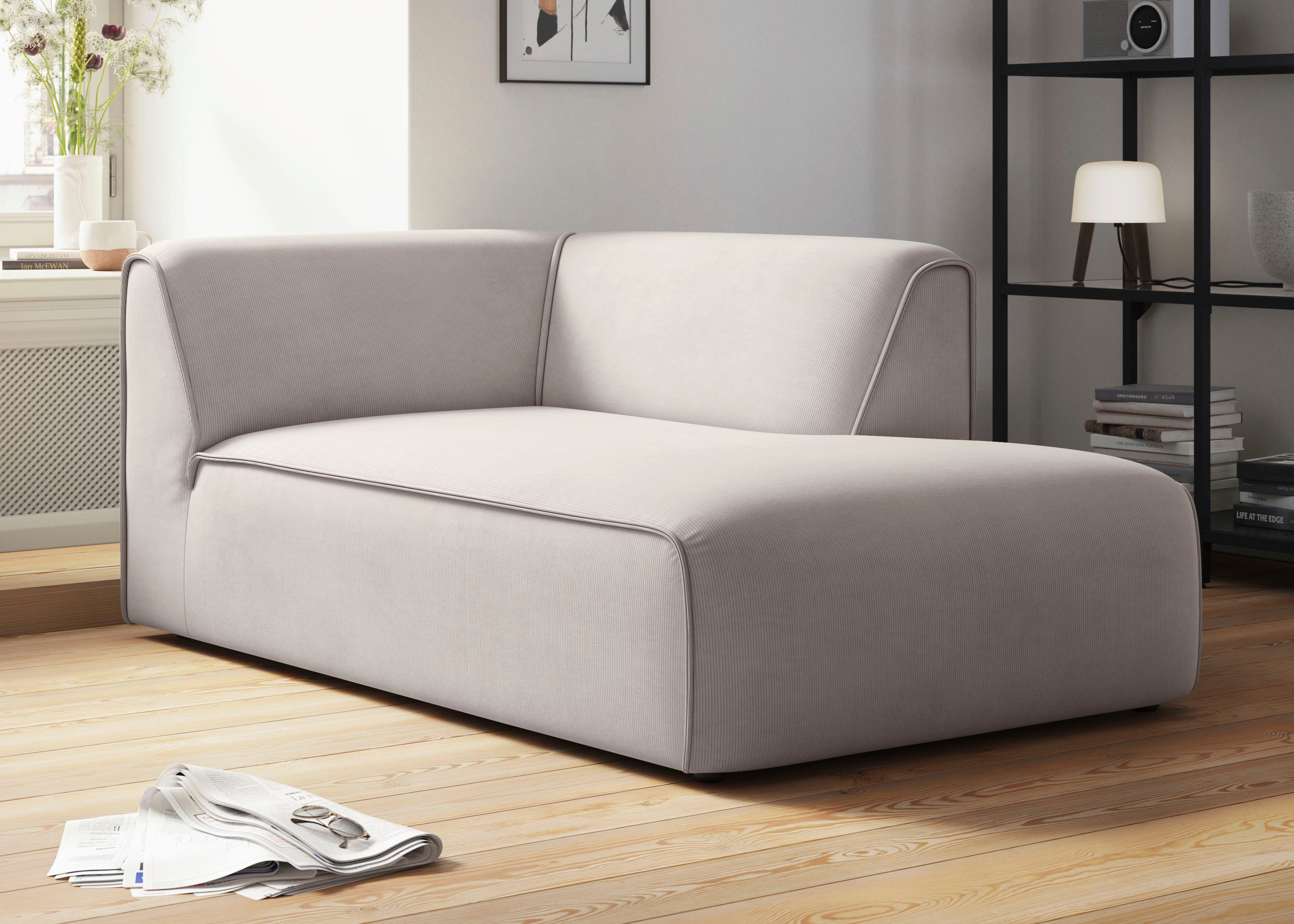 RAUM.ID Ottomane Merid chaise longue, afmetingen B/D/H: 100/162/70 cm als module of apart te gebruiken, voor individuele samenstelling