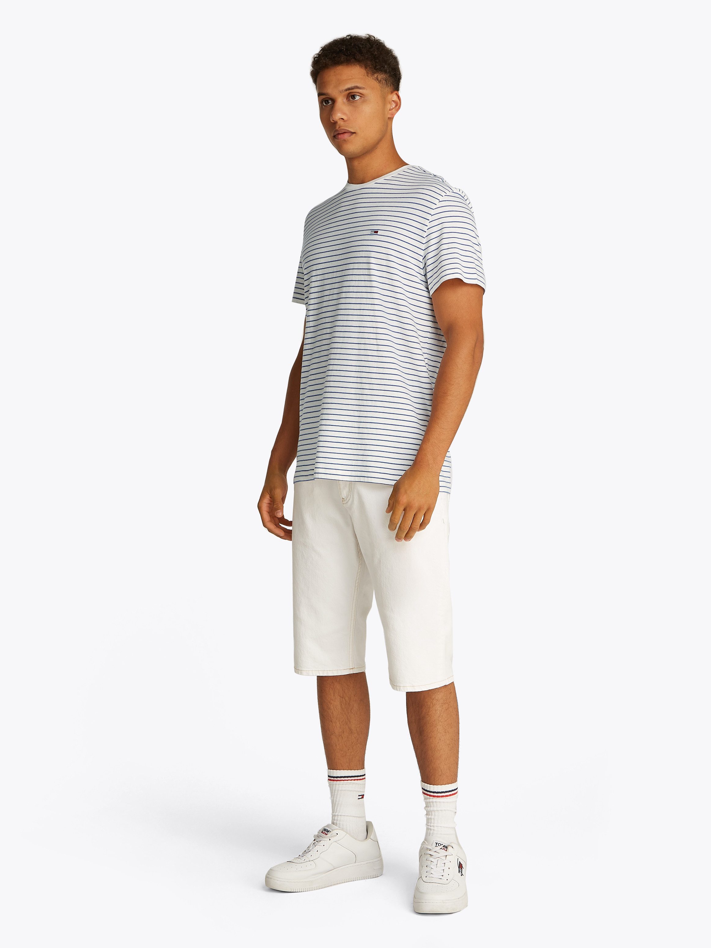 TOMMY JEANS Shirt met ronde hals TJM SLIM STRIPE TEE