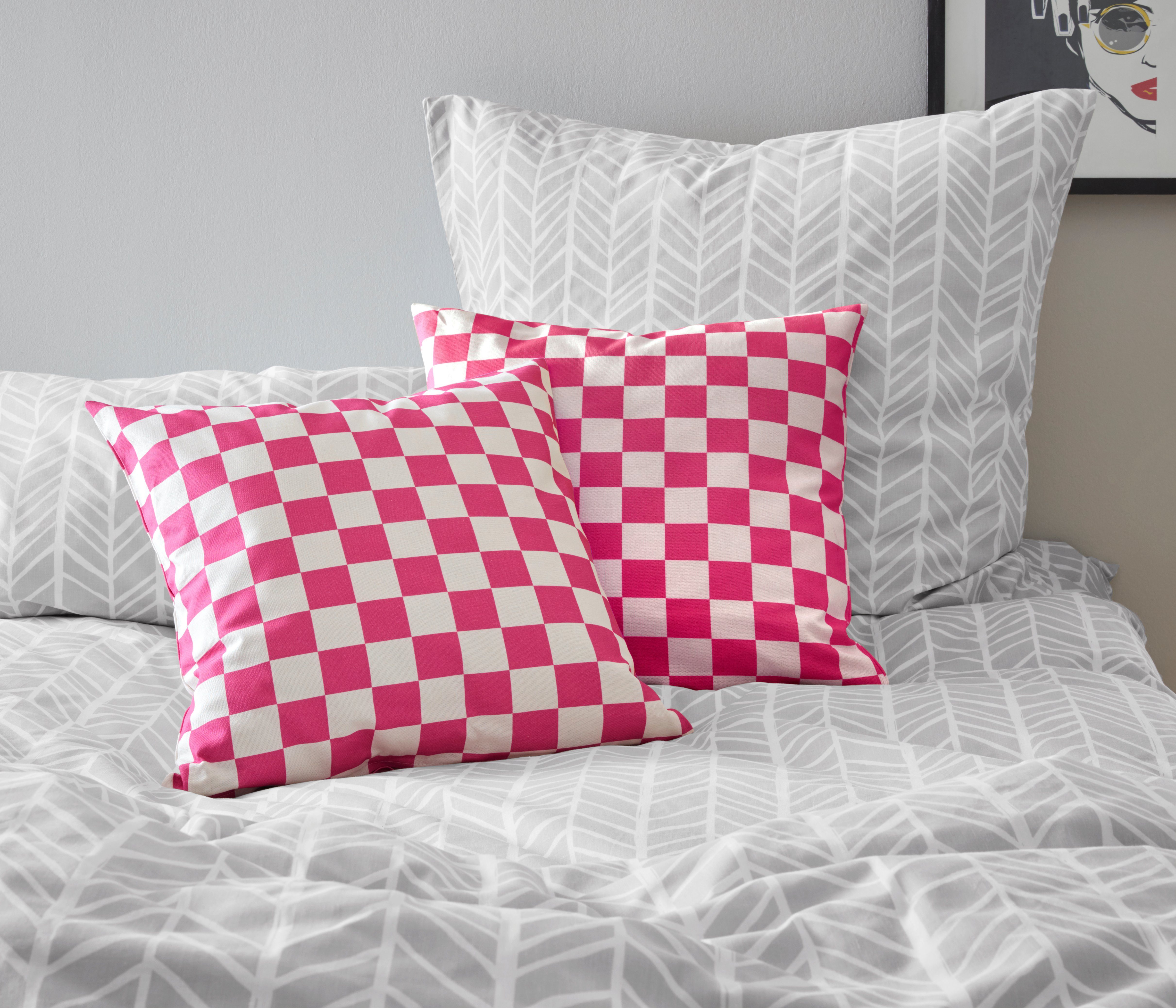 andas Sierkussen Milo Kussenovertrekken, set van 2 50x50 cm, zonder vulling, met een moderne ruit (2 stuks)