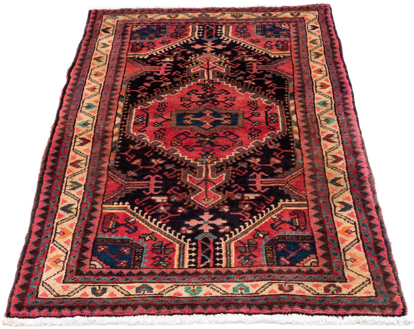 morgenland Wollen kleed Touiserkan medaillon rosso 126 x 76 cm Handgeknoopt