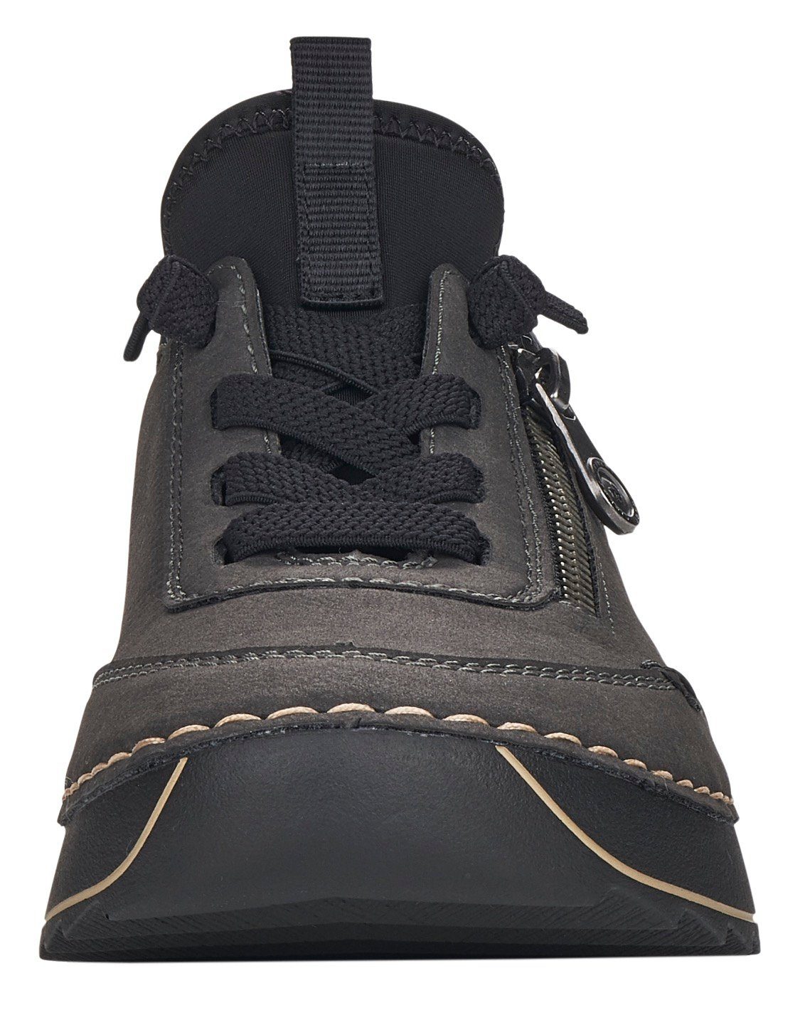 Rieker Sneakers Veterschoen, lage schoen, slipper met contrastnaad