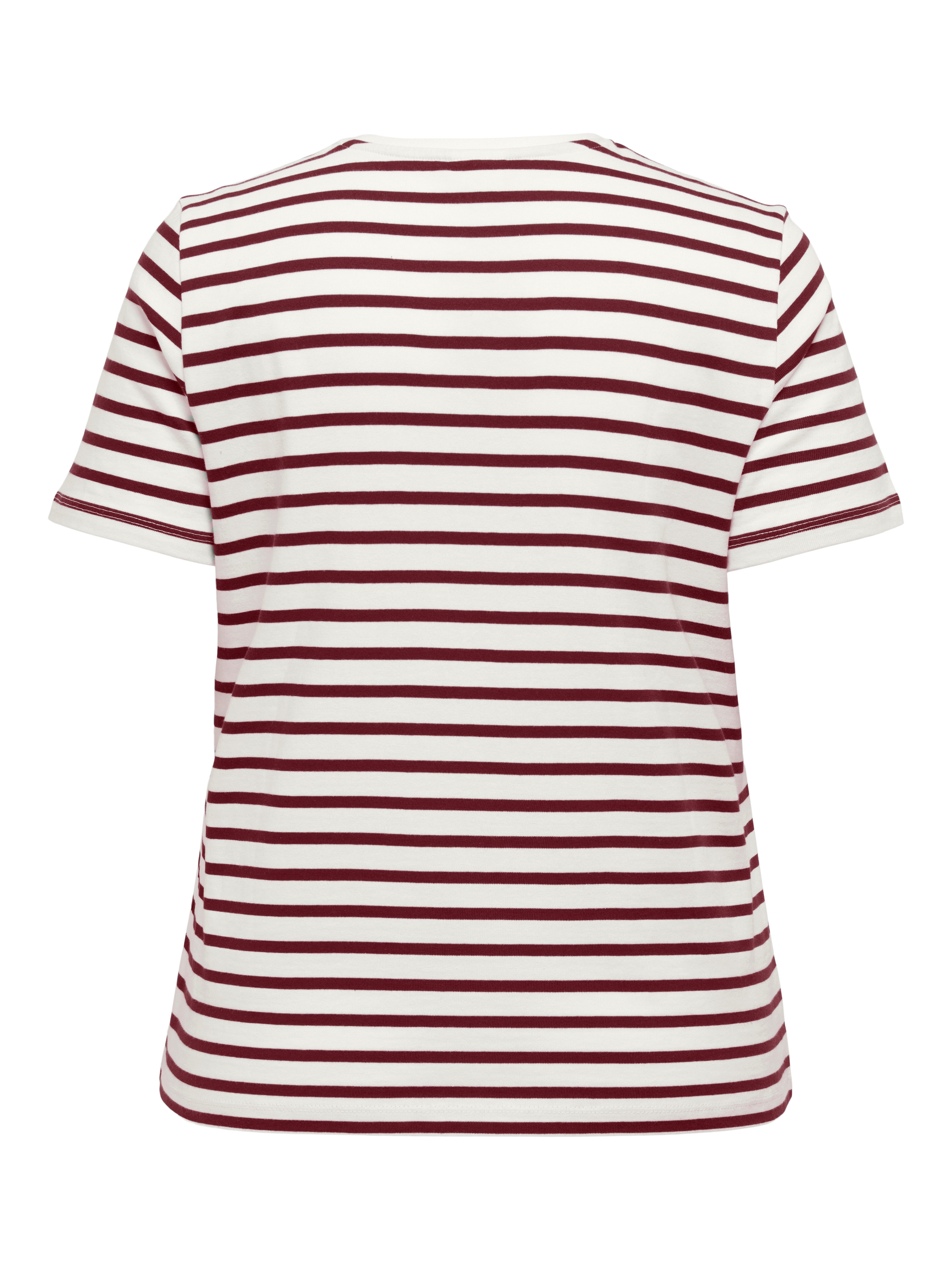 ONLY CARMAKOMA Shirt met korte mouwen CARNEW SOPH SS Y/D STRIPE JEANS TEE JRS