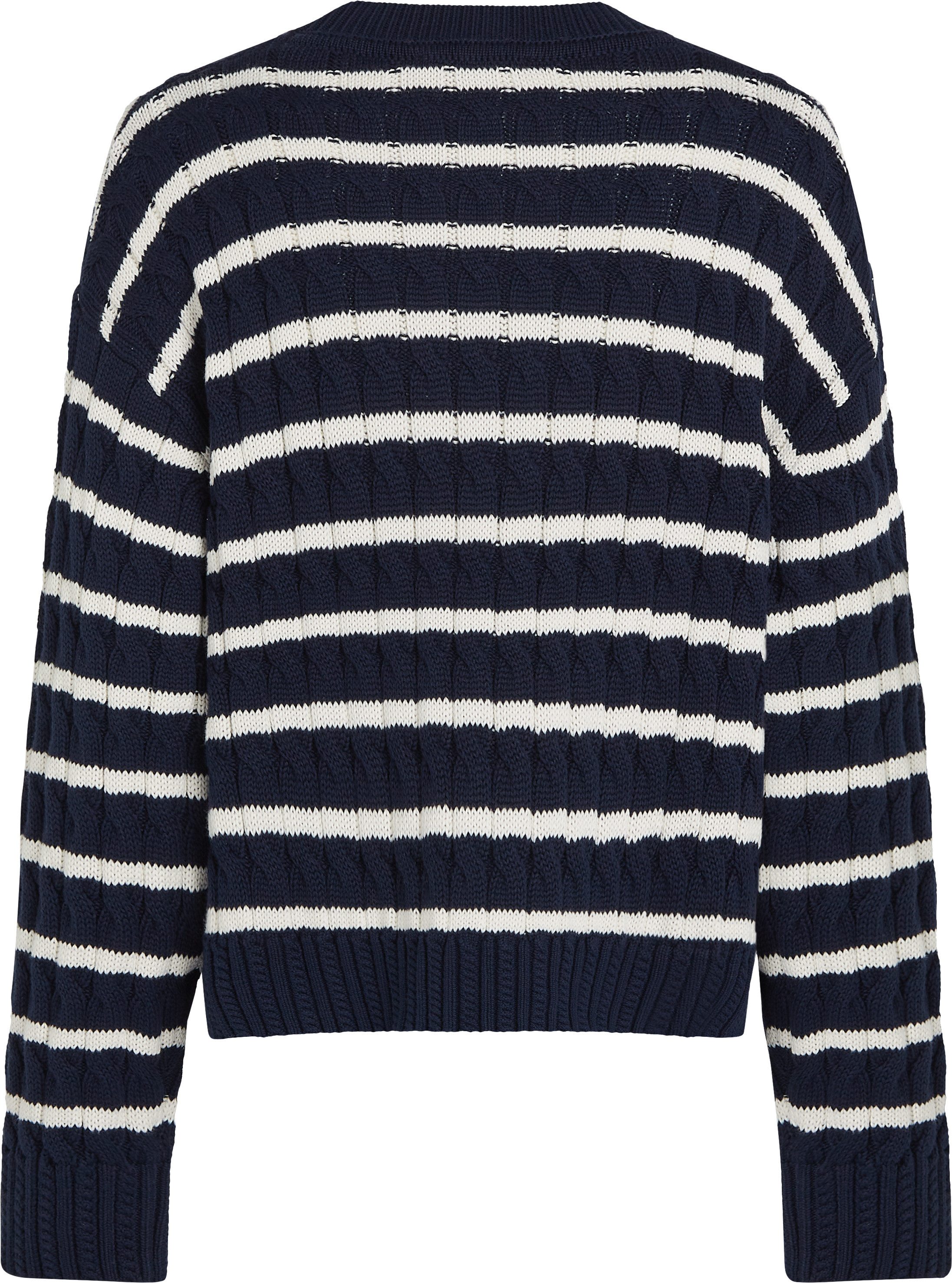 Tommy Hilfiger Trui met ronde hals SOFT CO CABLE C-NK LS SWT