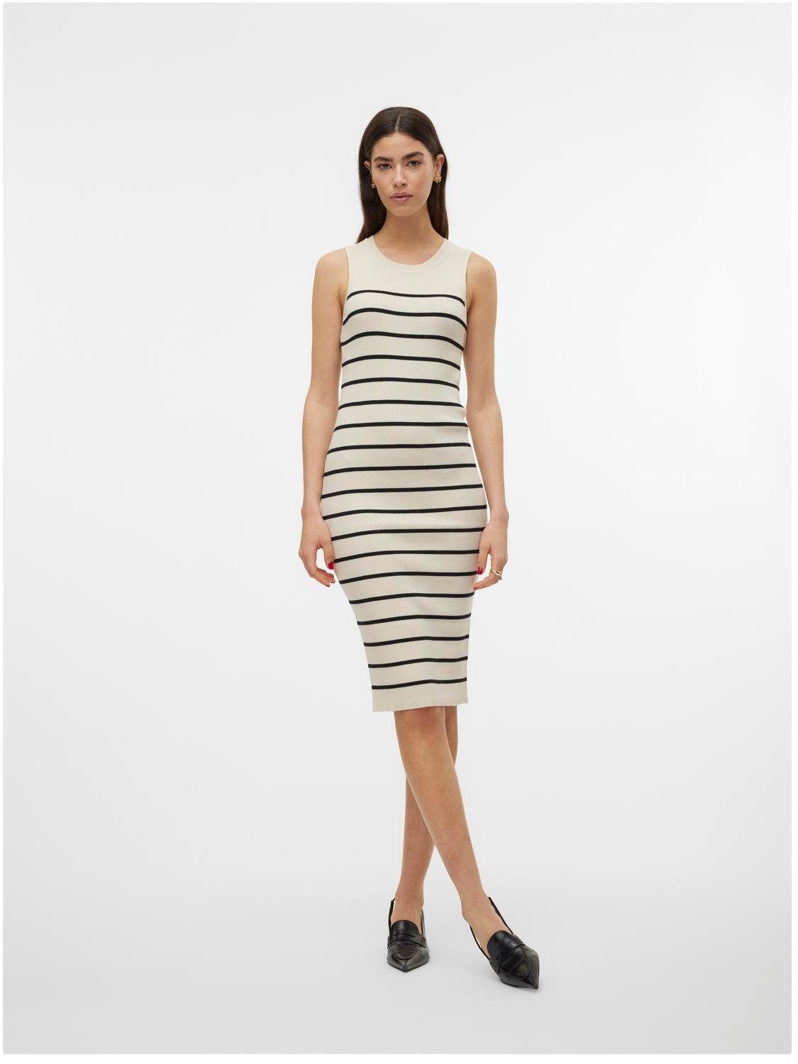 Vero Moda Maxi-jurk VMGIZELLE SL O-NECK BLK DRESS GA NOOS