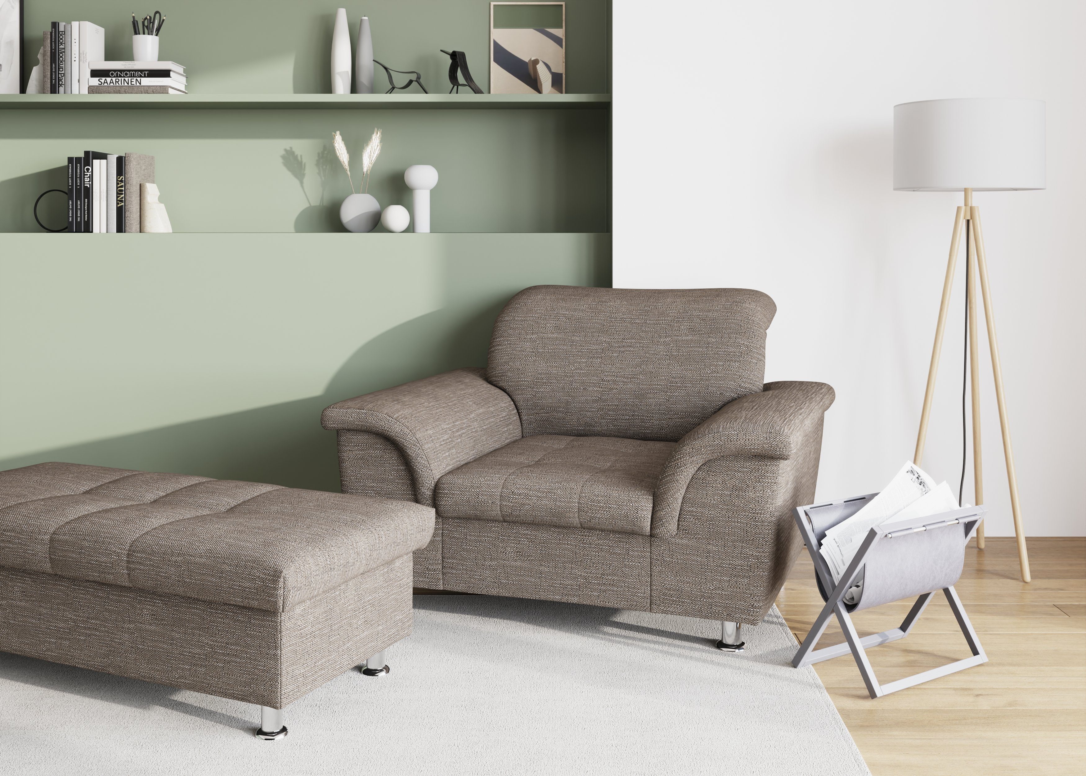 DOMO collection Fauteuil Franzi, tijdloos & elegant, moderne zittingstikking