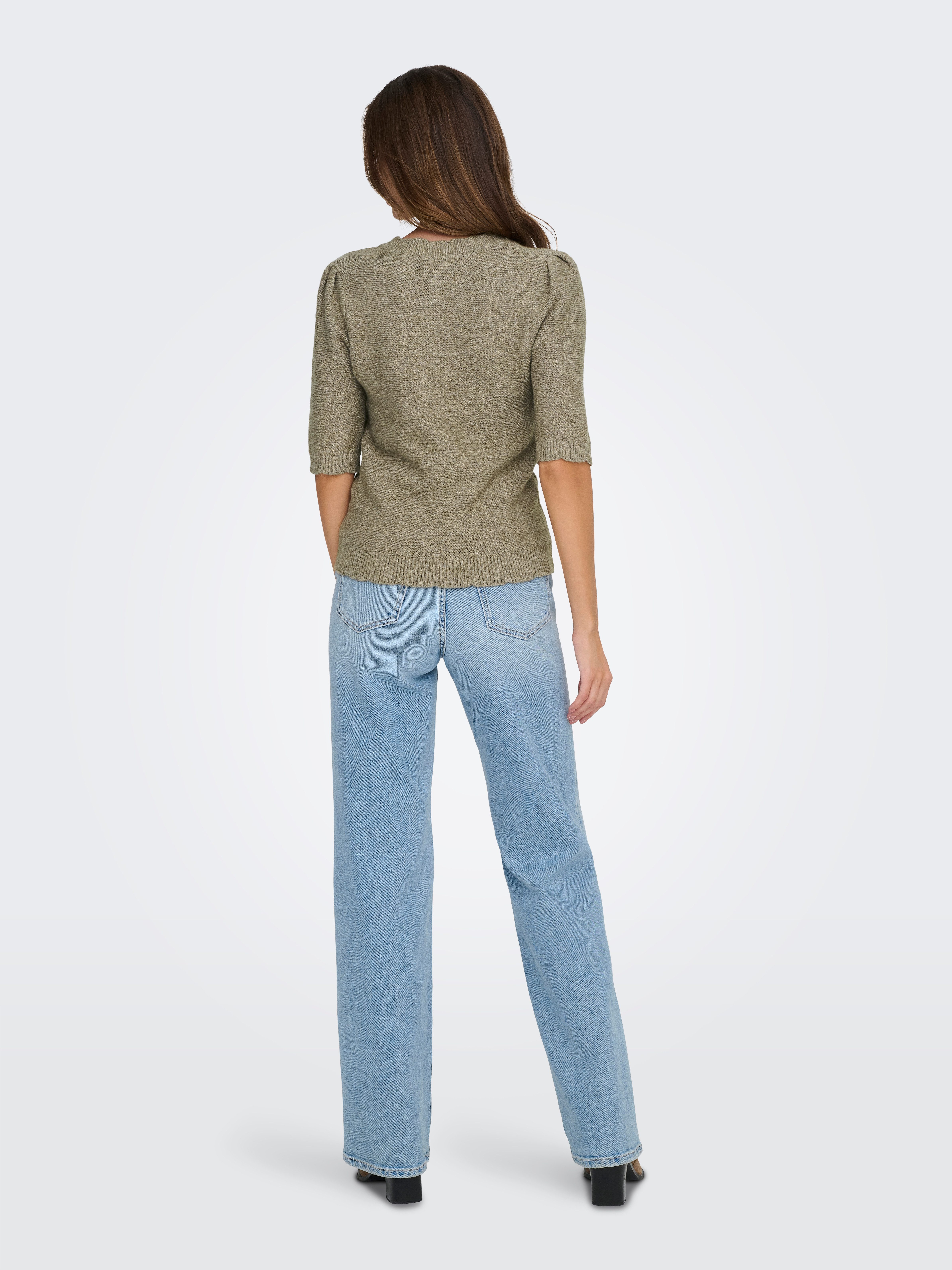 Only Gebreide trui ONLKATIA SS STRUCTURE O-NECK CC KNT