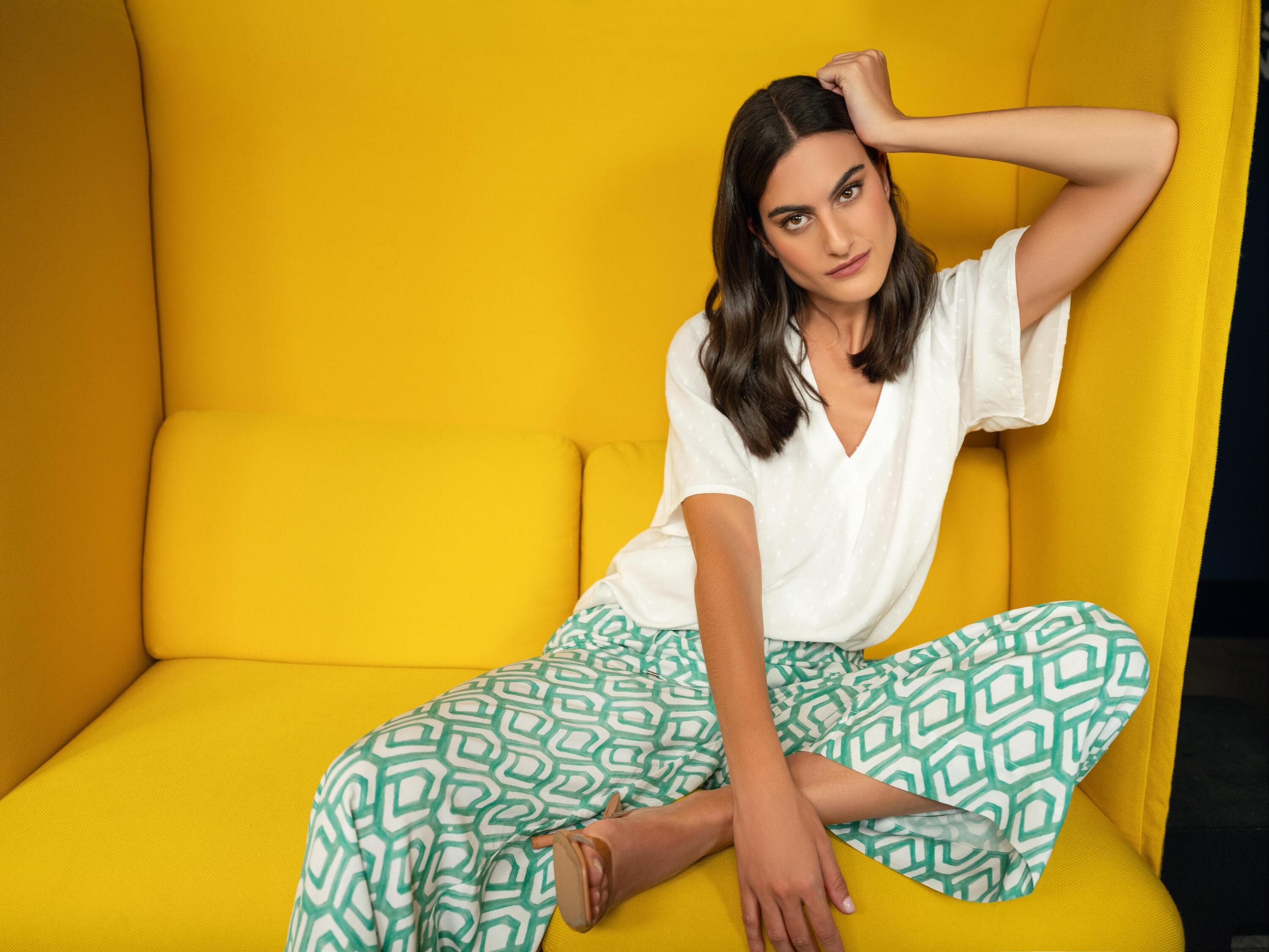 Blue Seven Stoffen broek Blue Seven broek GREEN PARADISE (1-delig)