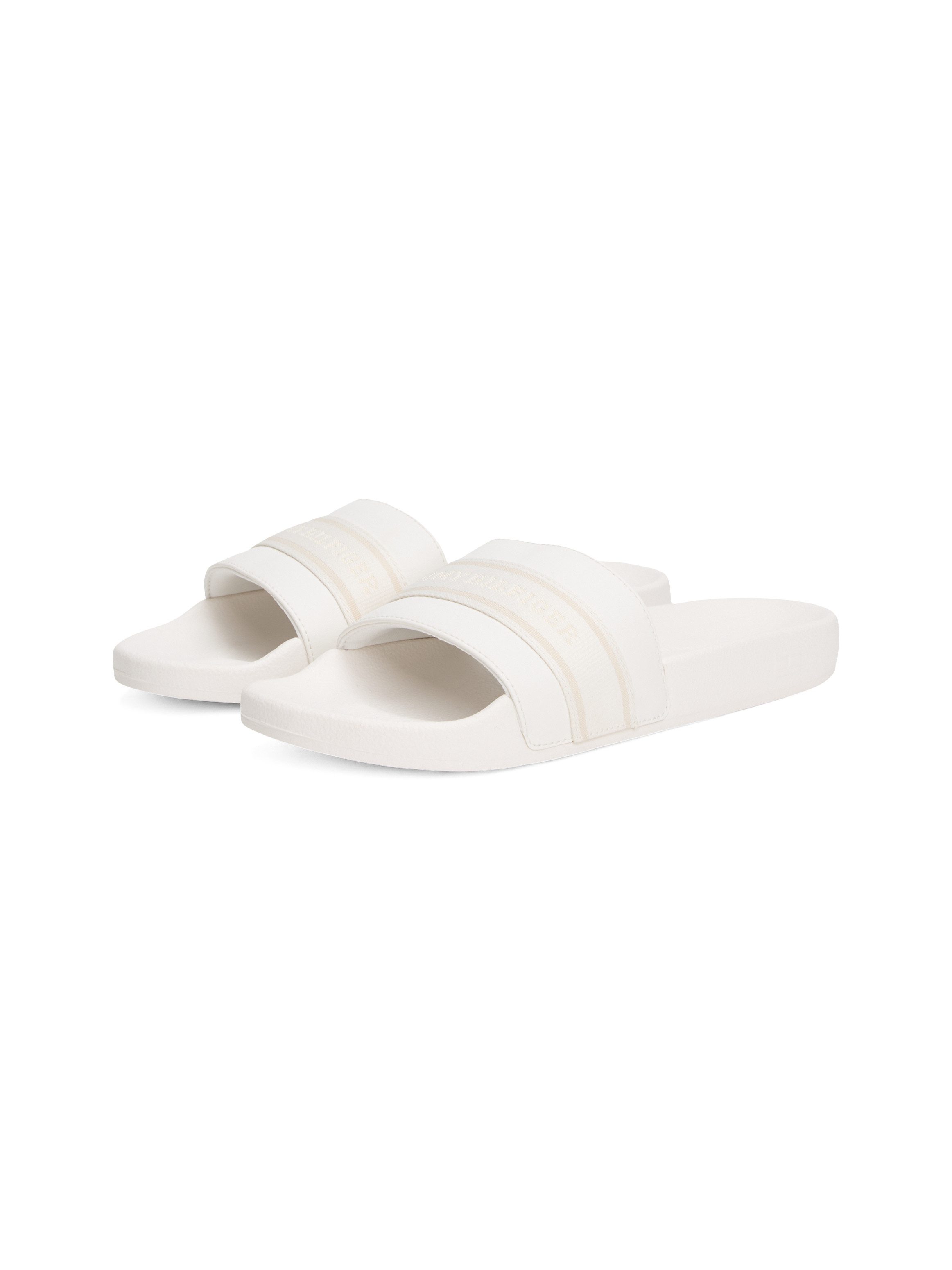 Tommy Hilfiger Slippers HILFIGER POOLSIDE WITH WEBBING , plateau, zomer-mode, comfort-schoen, flats met textielband