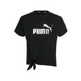 puma t-shirt ess+ logo knotted tee g zwart