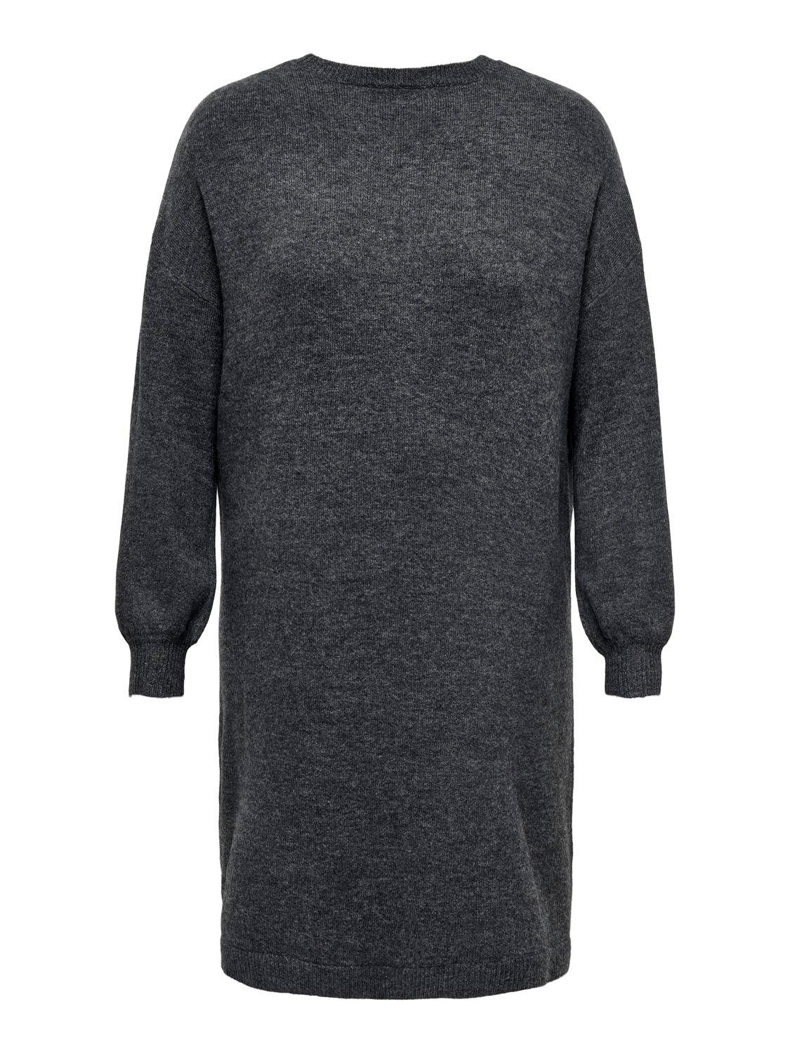 ONLY CARMAKOMA Gebreide jurk CARMANIFESTA LS V-NECK DRESS KNT BF