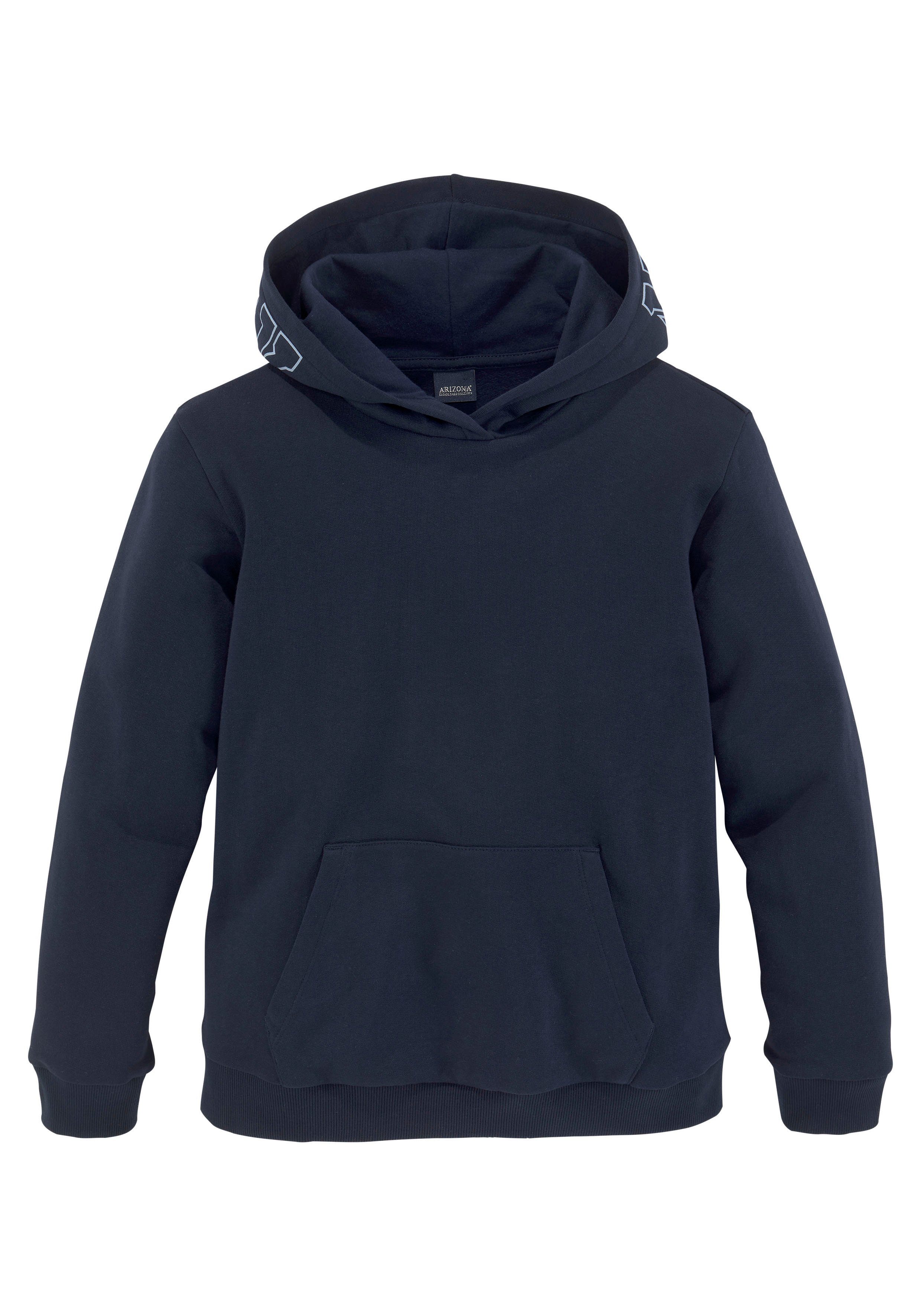 KIDSWORLD Hoodie met print op de capuchon Lange mouwen, wijde pasvorm, stijlvolle print, basic-stijl