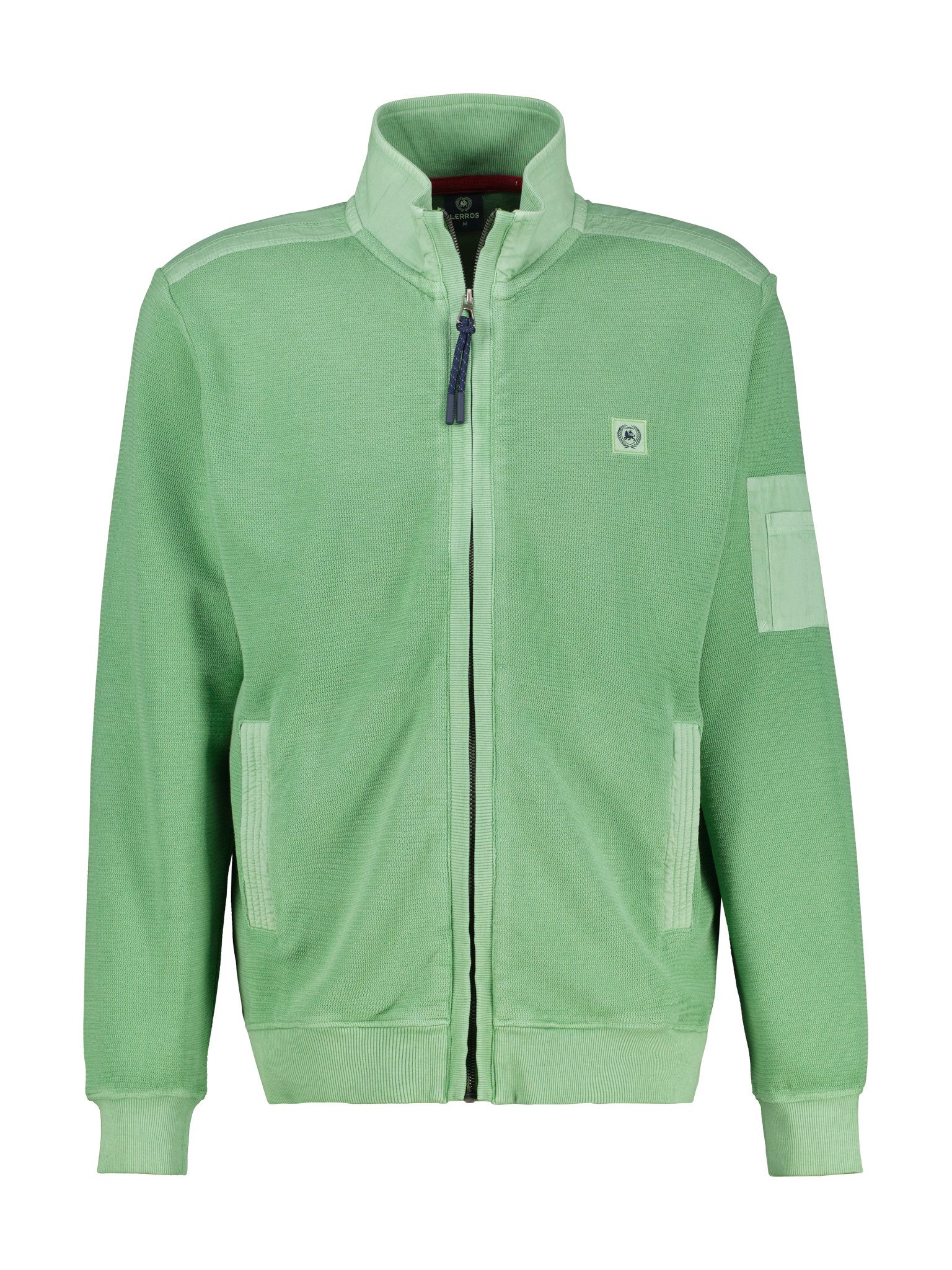 Lerros Sweatvest met geborduurd logo heren sweatvesten maat XXL groen