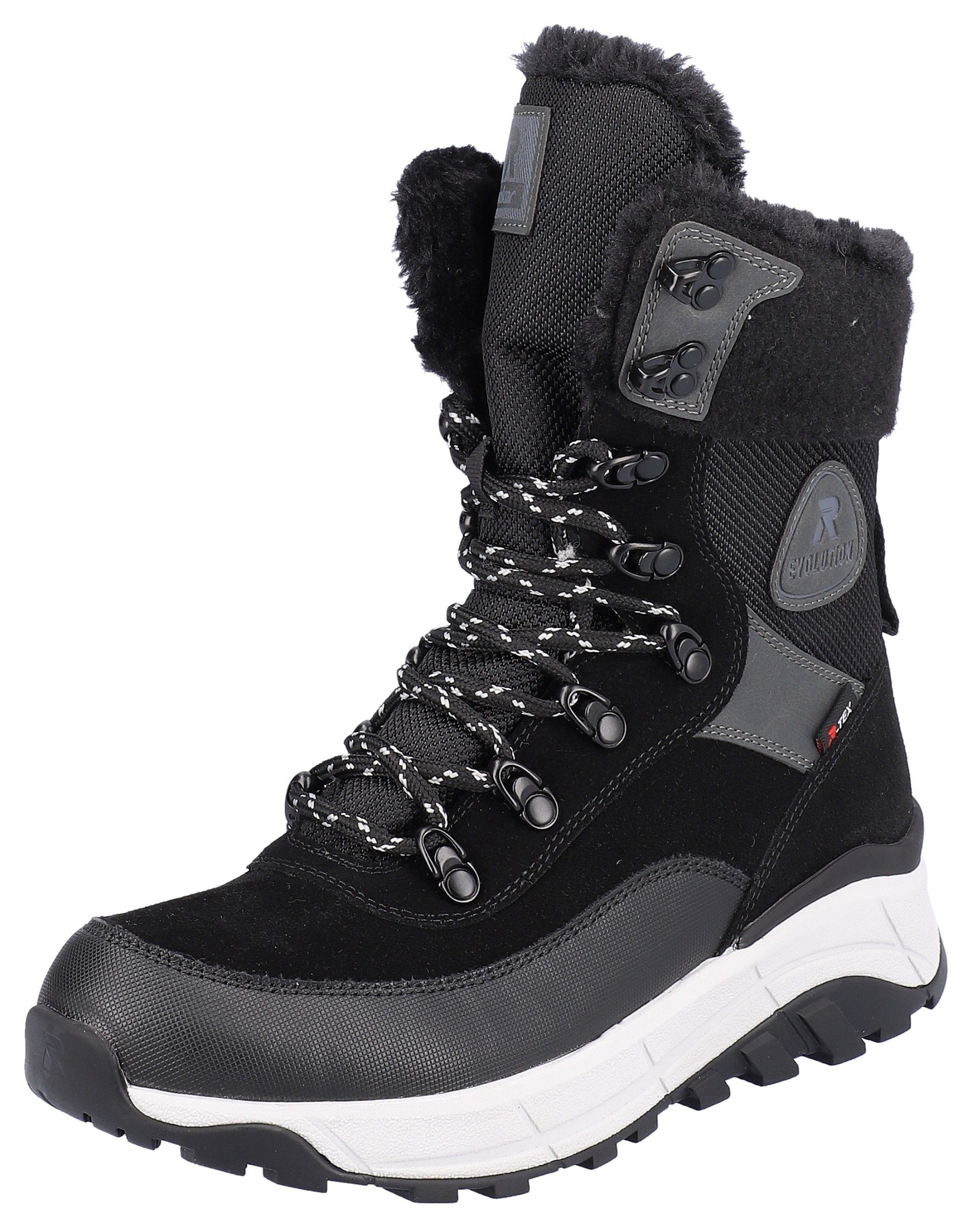 Rieker EVOLUTION Winterlaarzen snow boots, outdoor ankle boots, tex equipment, fiber grip sole dames winterlaarsjes maat 41 EU zwart