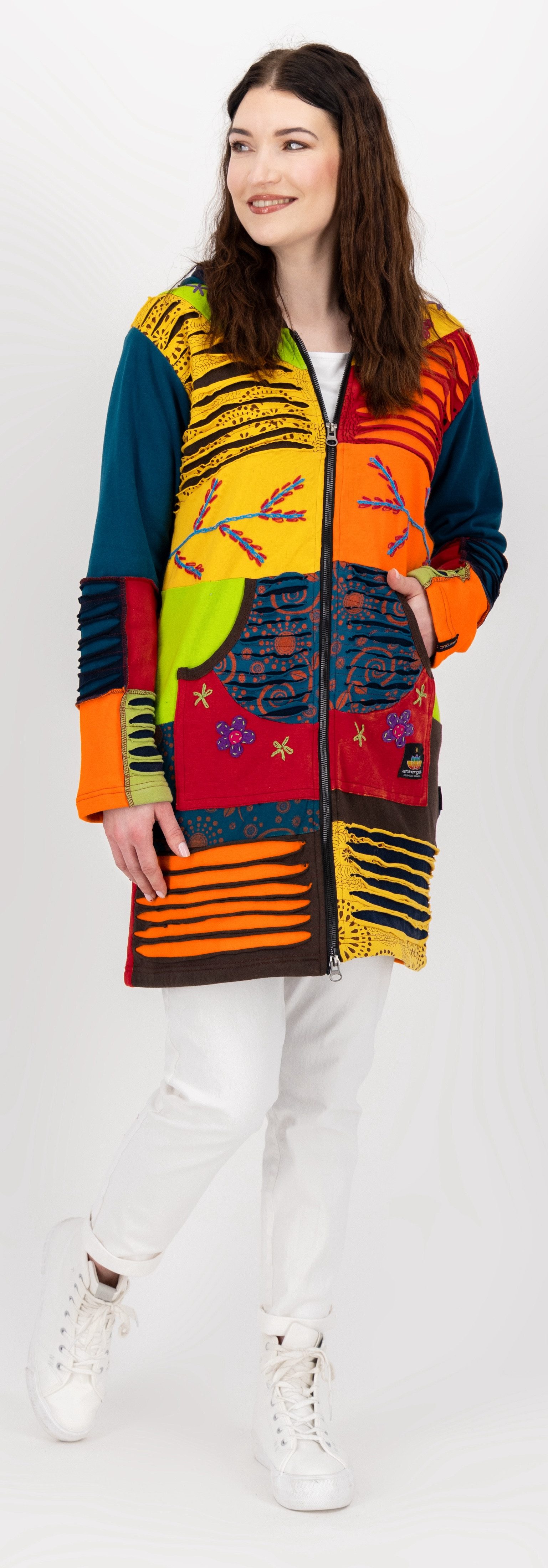 DEPROC Active Fleecejack Patchwork NUNAVUT LONG WMN