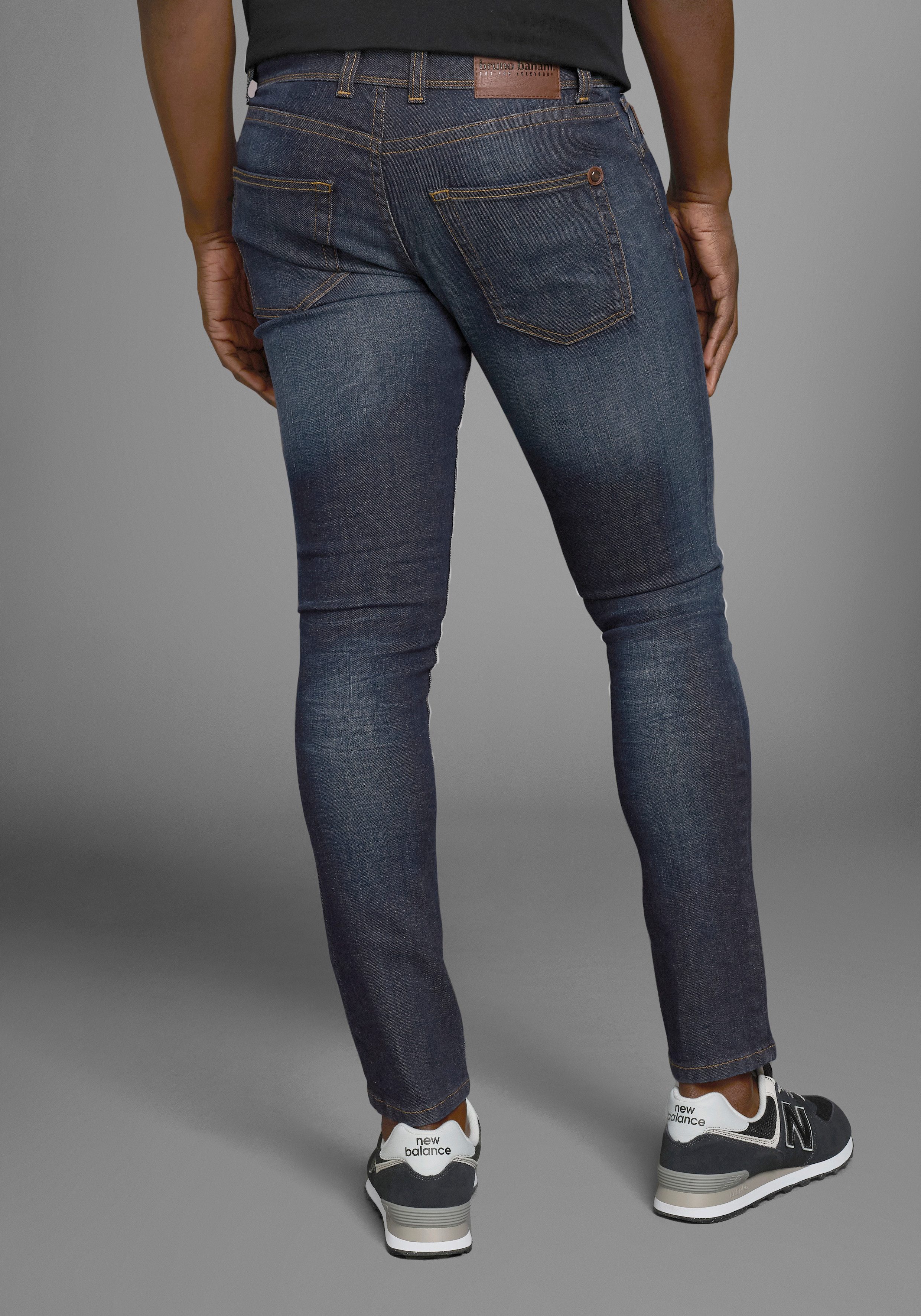 Bruno Banani Slim fit jeans Jimmy (stretch) smalle pijp, lage taillehoogte, met knoopsluiting