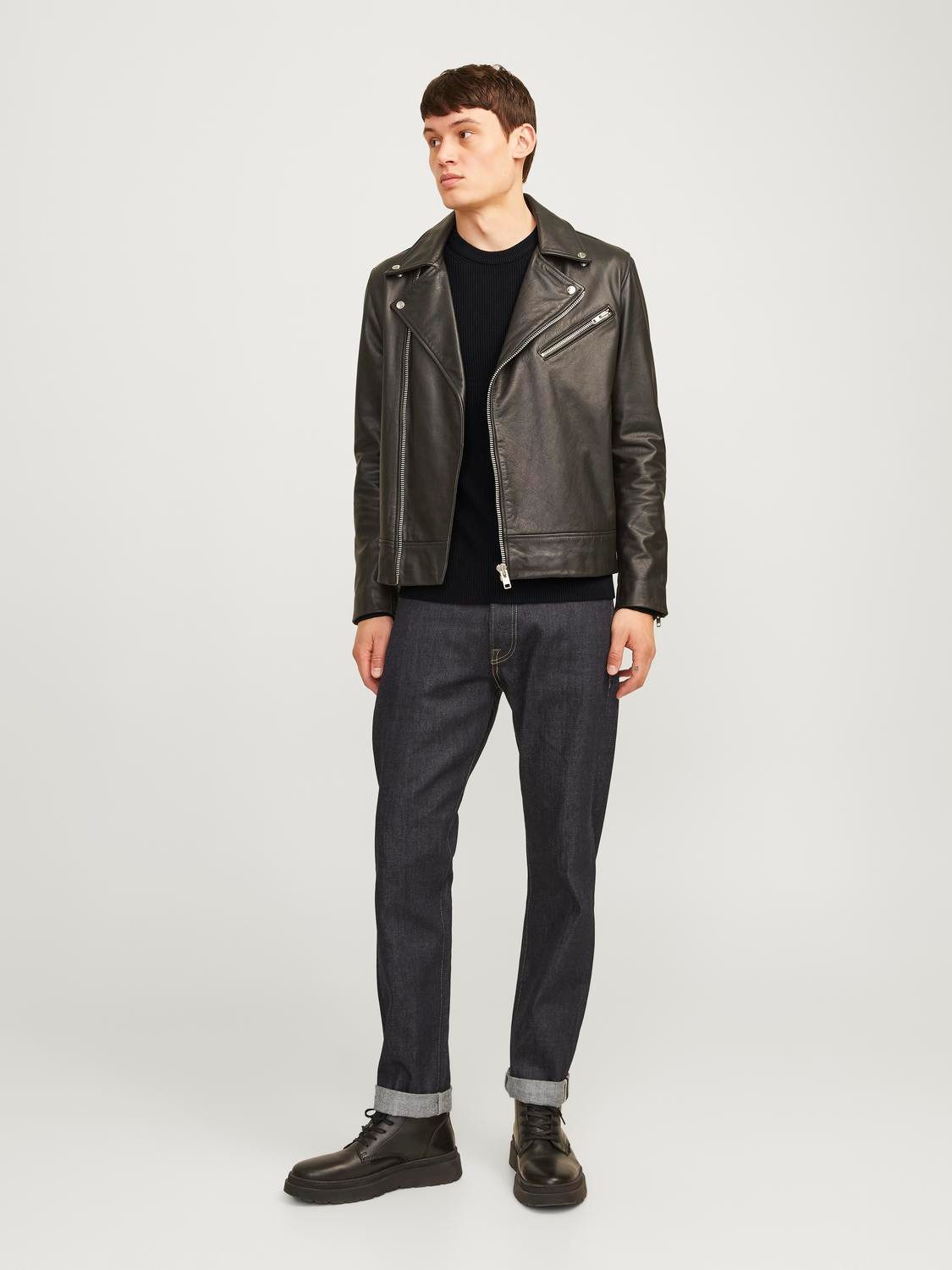 Jack & Jones Trui met ronde hals JJEPERFECT – Trui met onderhoudsvriendelijke kwaliteit, structure fit