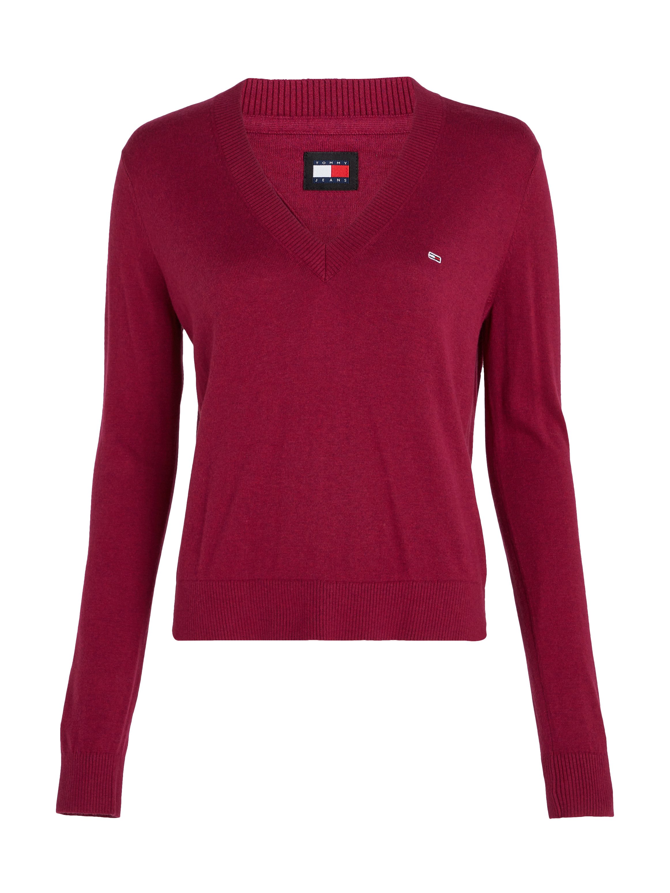 TOMMY JEANS Gebreide trui TJW ESSENTIAL VNECK SWEATER EXT