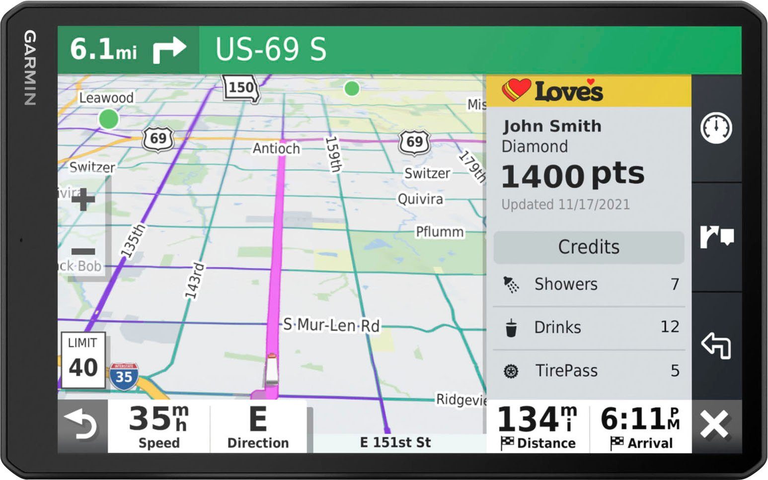 Garmin Navigatiesysteem voor vrachtwagens Dezl LGV1010 EU, MT-D, GPS (1 stuk)