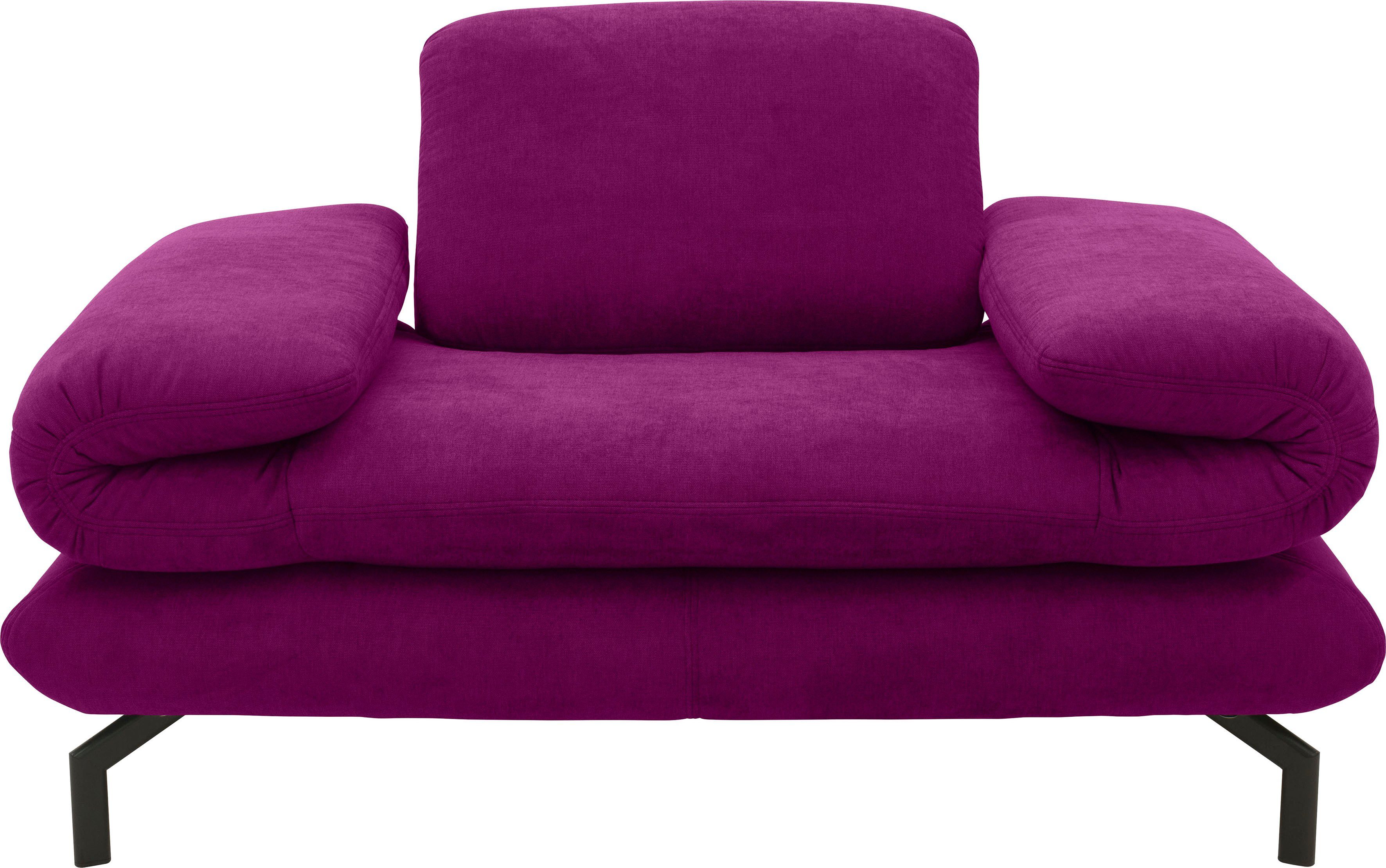 LOOKS BY WOLFGANG JOOP Fauteuil LOOKS XIII Loungestoel Naar keuze met verstelbare armleuning en hoofdeind fauteuils paars
