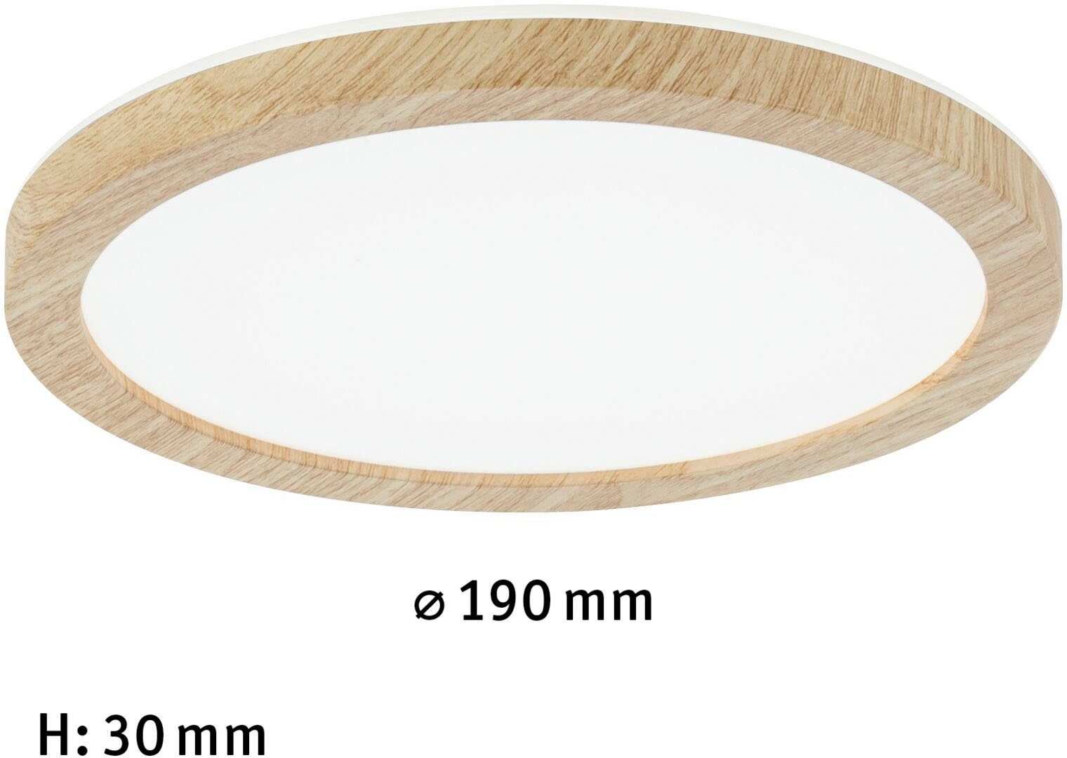 Paulmann Led-paneel Atria Shine 11,2W 4000K 190mm eik kunststof IP44