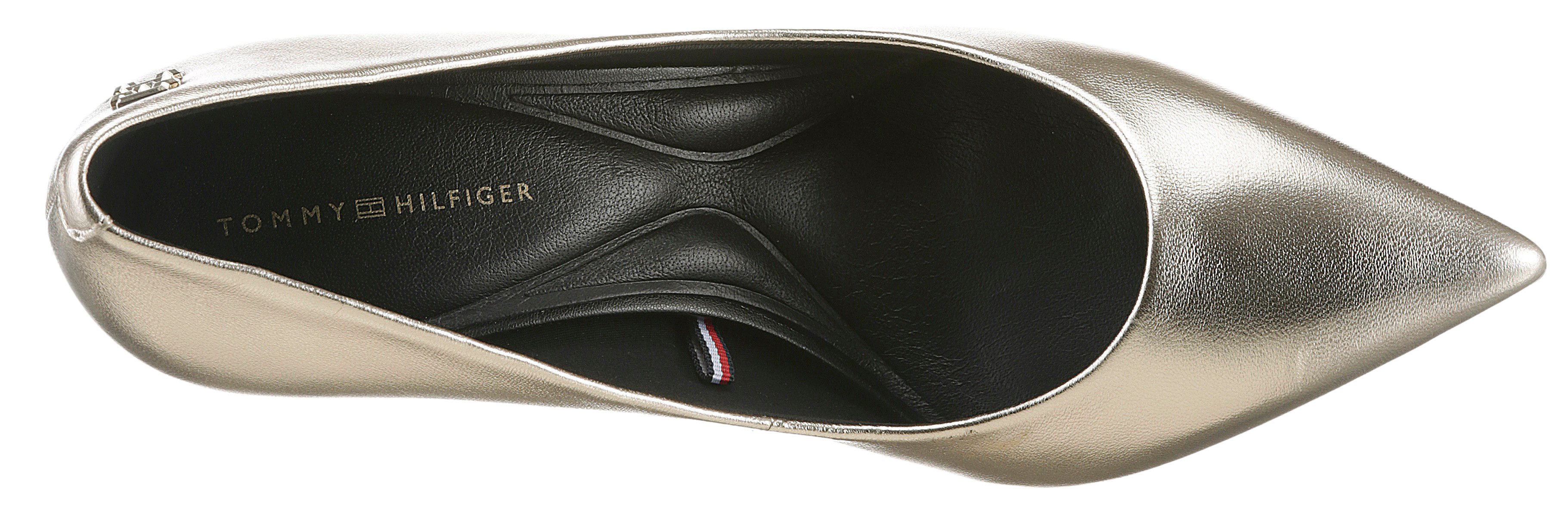 Tommy Hilfiger Pumps PARTY POINTED METALLIC PUMP stiletto hakken, avondschoen, trouwschoen met th-monogram
