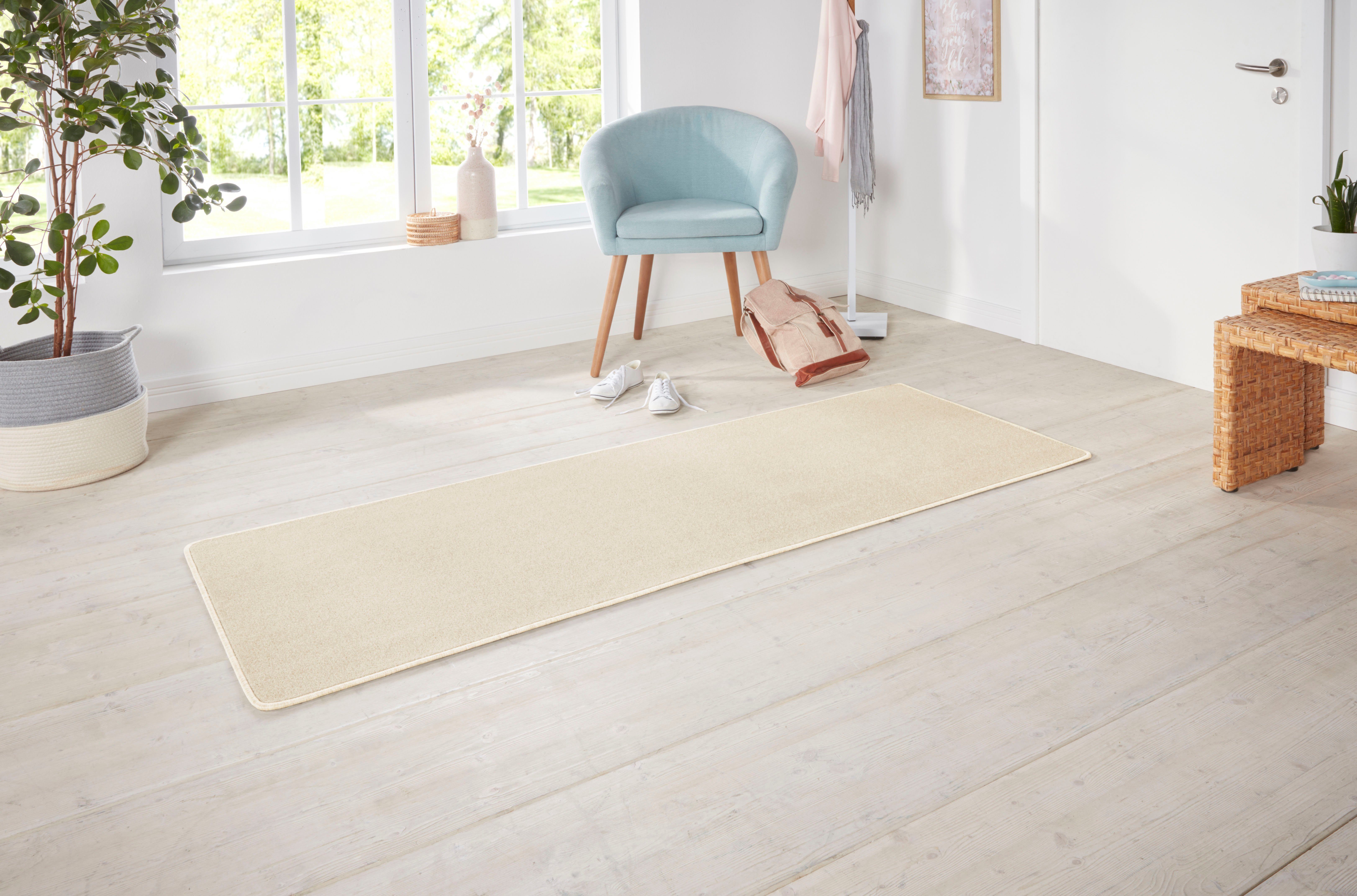 HANSE Home Vloerkleed Shashi Kortpolig, effen kleuren, loper, zacht, eetkamer, kinderkamer, gang