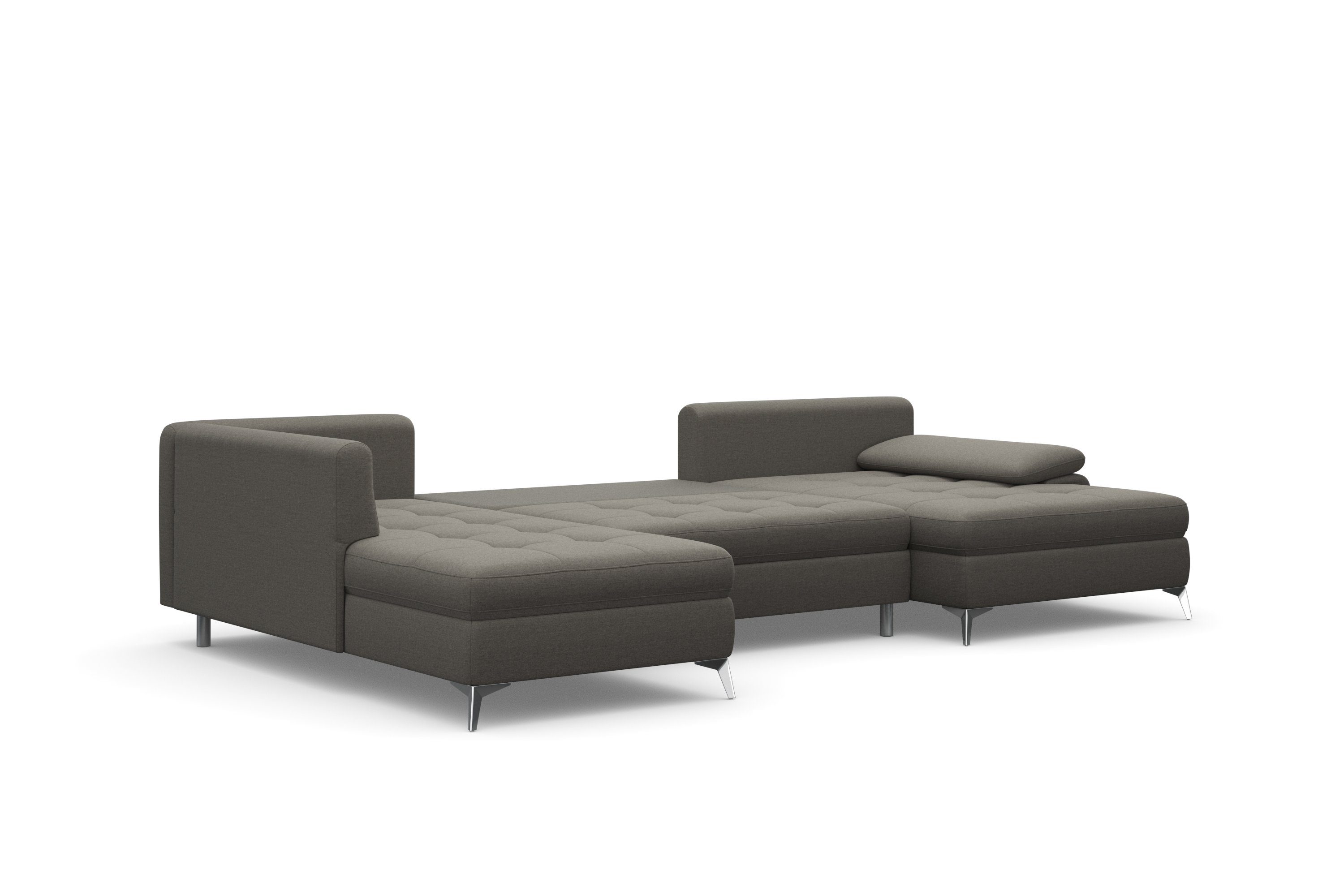 sit&more Zithoek Latigo U-vorm met récamier, naar keuze met slaapfunctie en bedkist