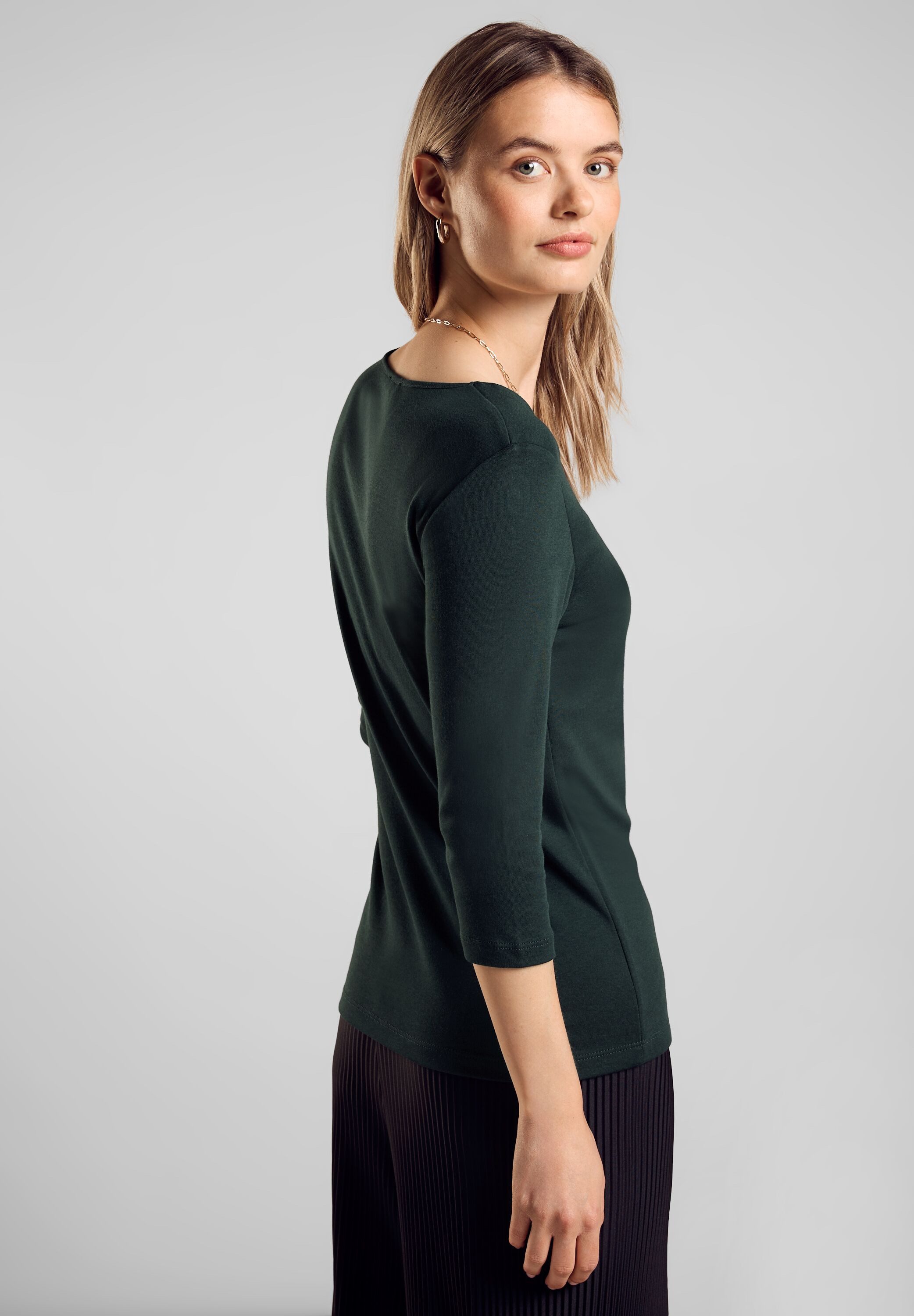 STREET ONE Shirt met ronde hals Style Pania met een ronde hals