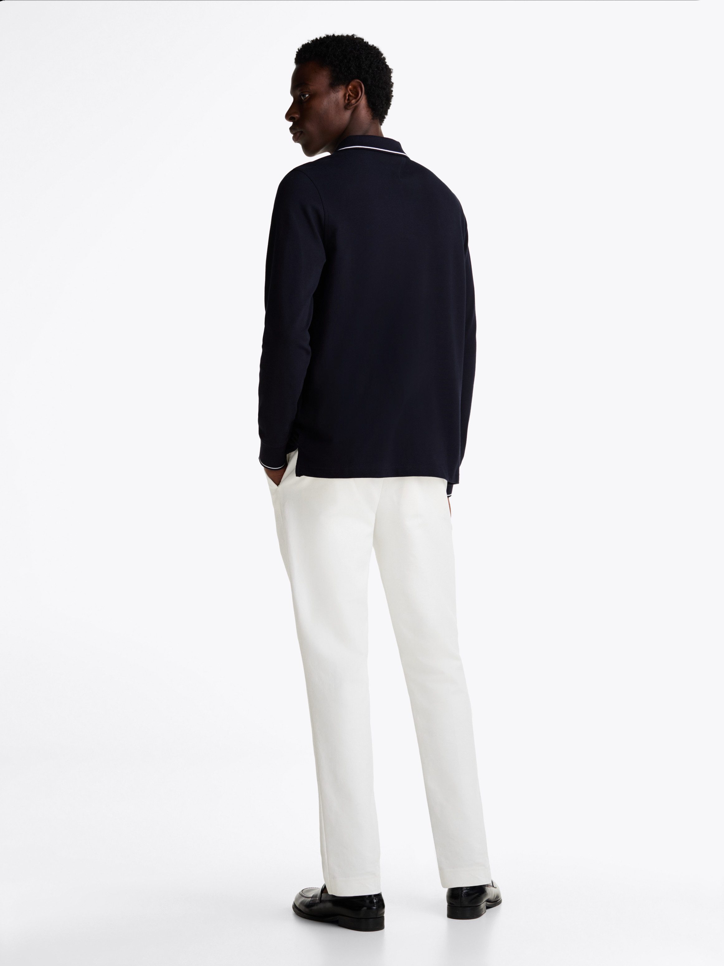 Tommy Hilfiger Poloshirt met lange mouwen LS ZIP RWB DETAIL REG POLO