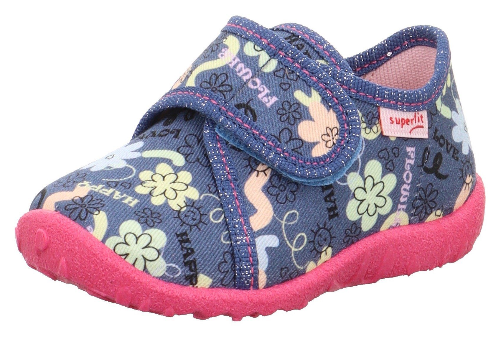 Superfit Pantoffels SPOTTY WMS: middel met klittenbandtrensje