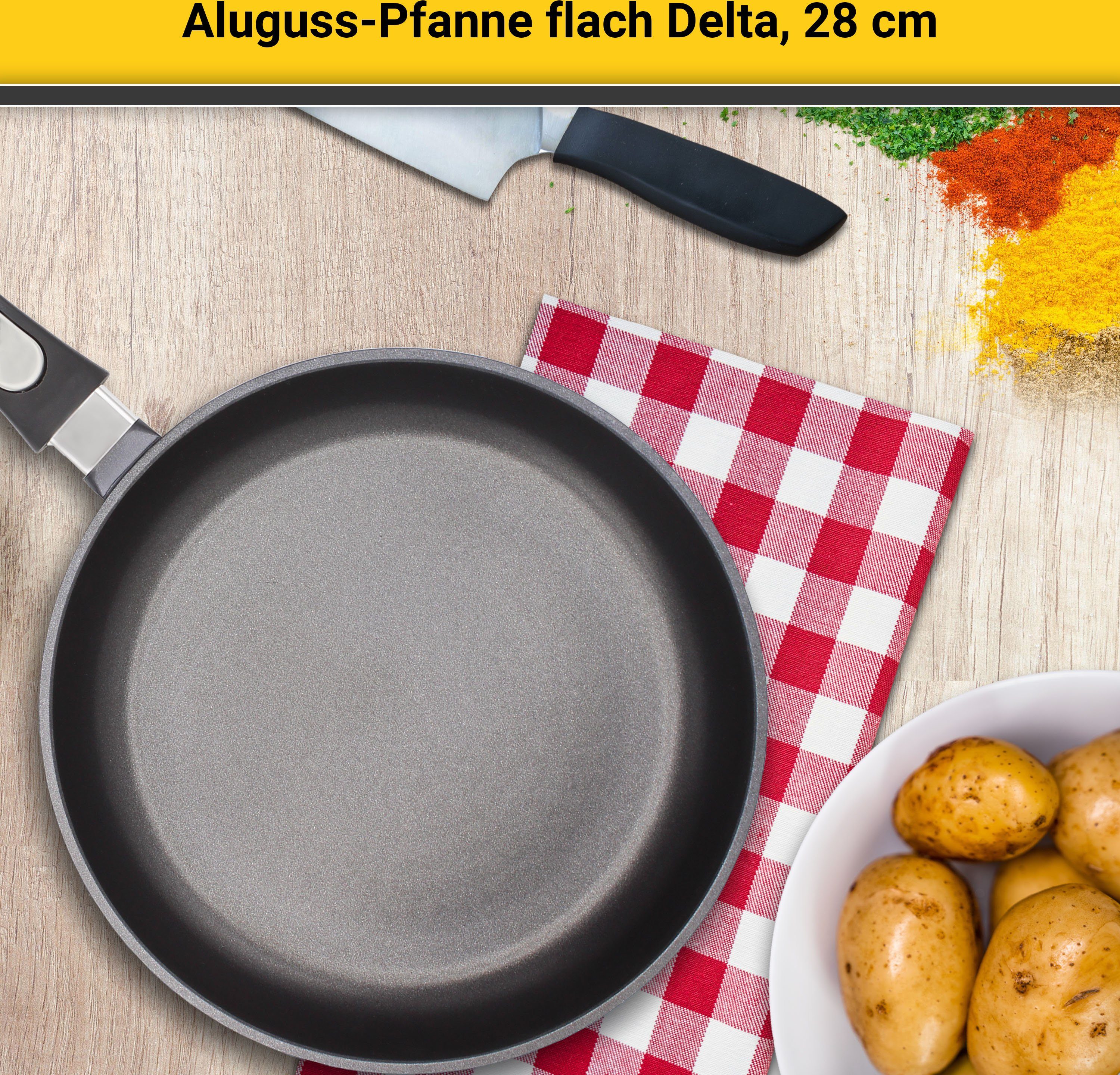 Krüger Koekenpan Gietaluminium koekenpan plat delta (1-delig)