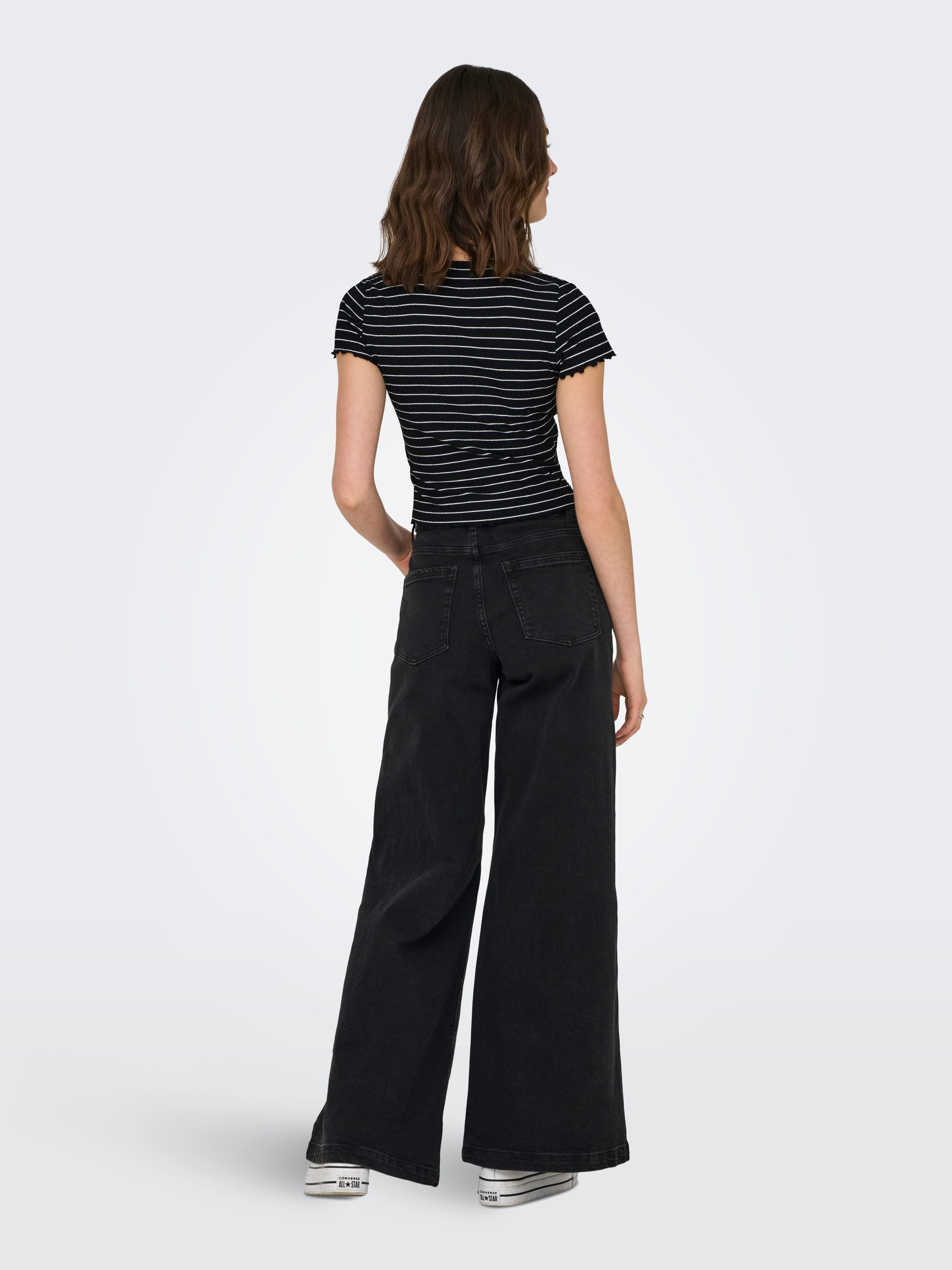 Only Shirt met ronde hals ONLEMMA STRIPE S/S TOP