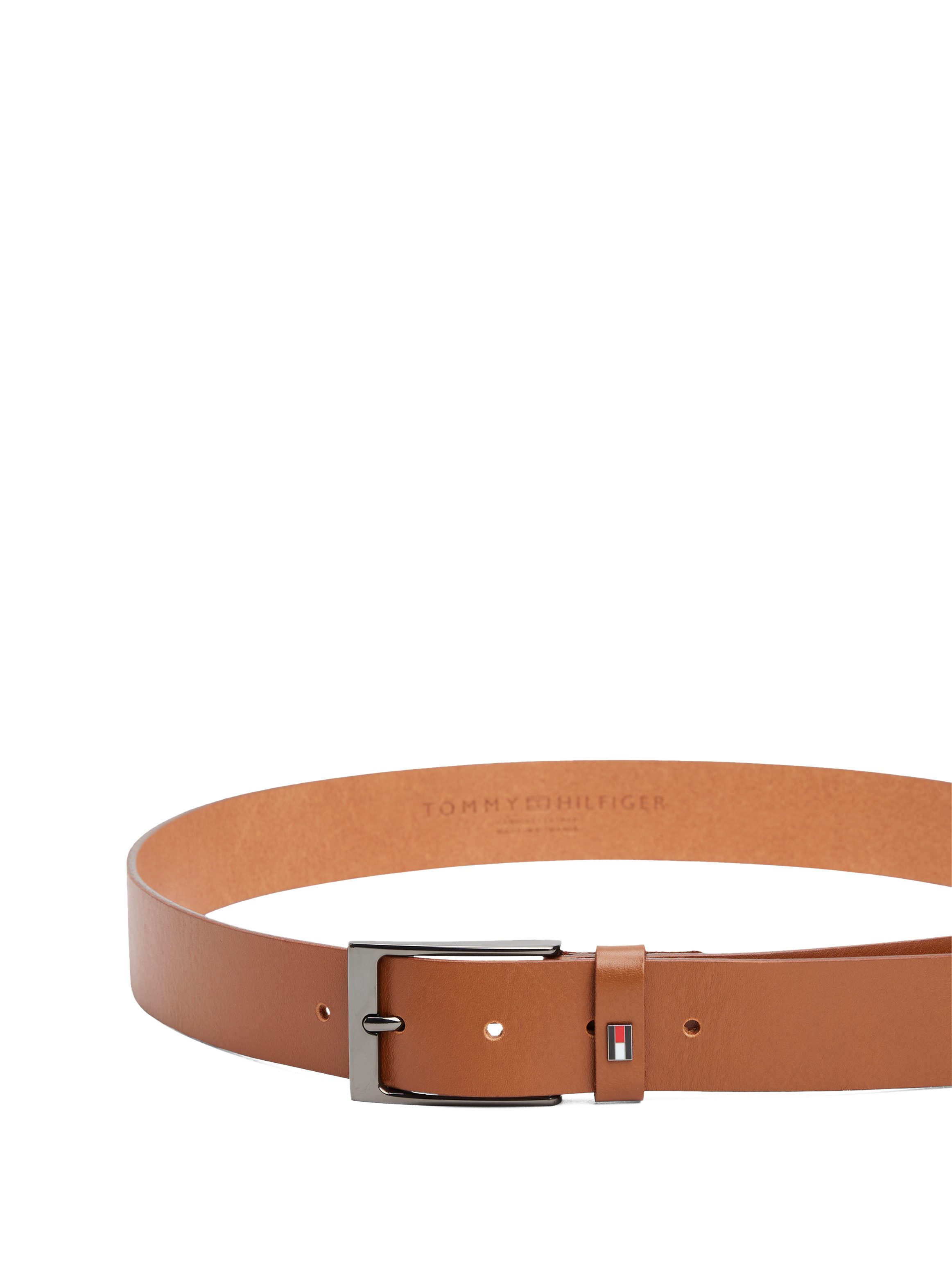 Tommy Hilfiger Leren riem LAYTON 3.5 Metalen patch, eenvoudige doornsluiting