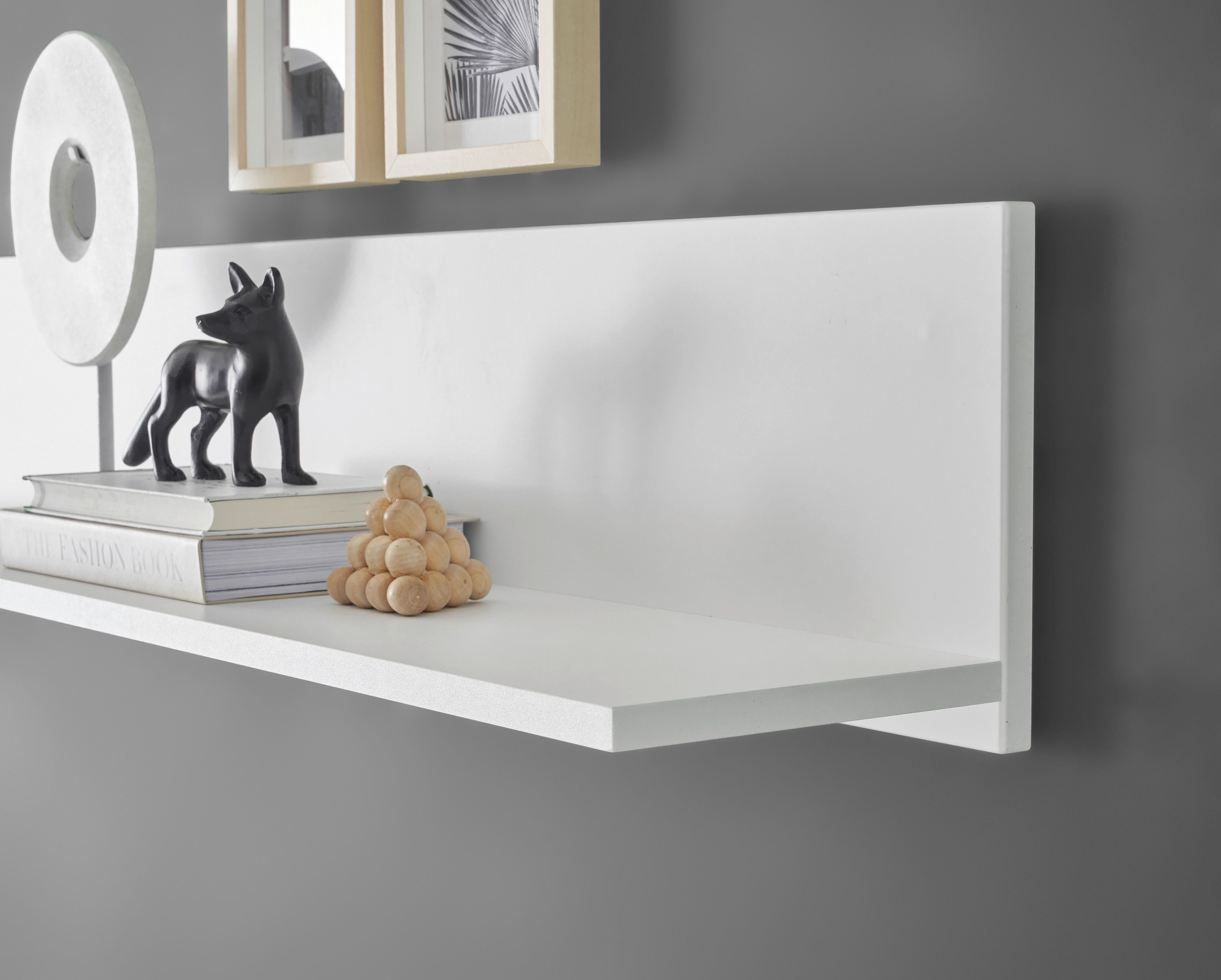 INOSIGN Wandmeubel Hudson met moderne groevenlook, handgrepen van metaal (zwart), breedte 320 cm (set, 4-delig)