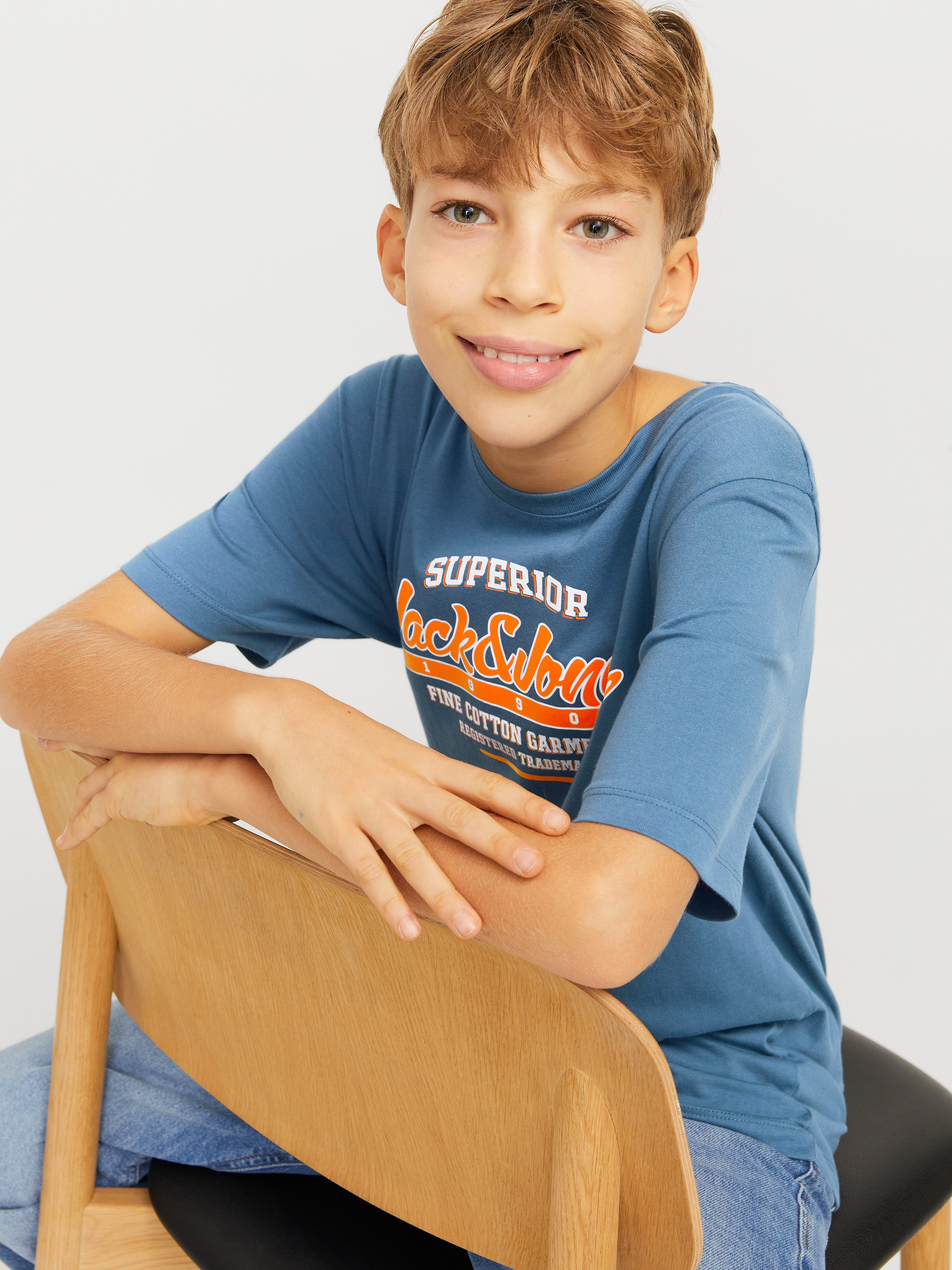 Jack & Jones Junior Shirt met ronde hals JJELOGO TEE SS O-NECK 2 COL S NOOS JNR