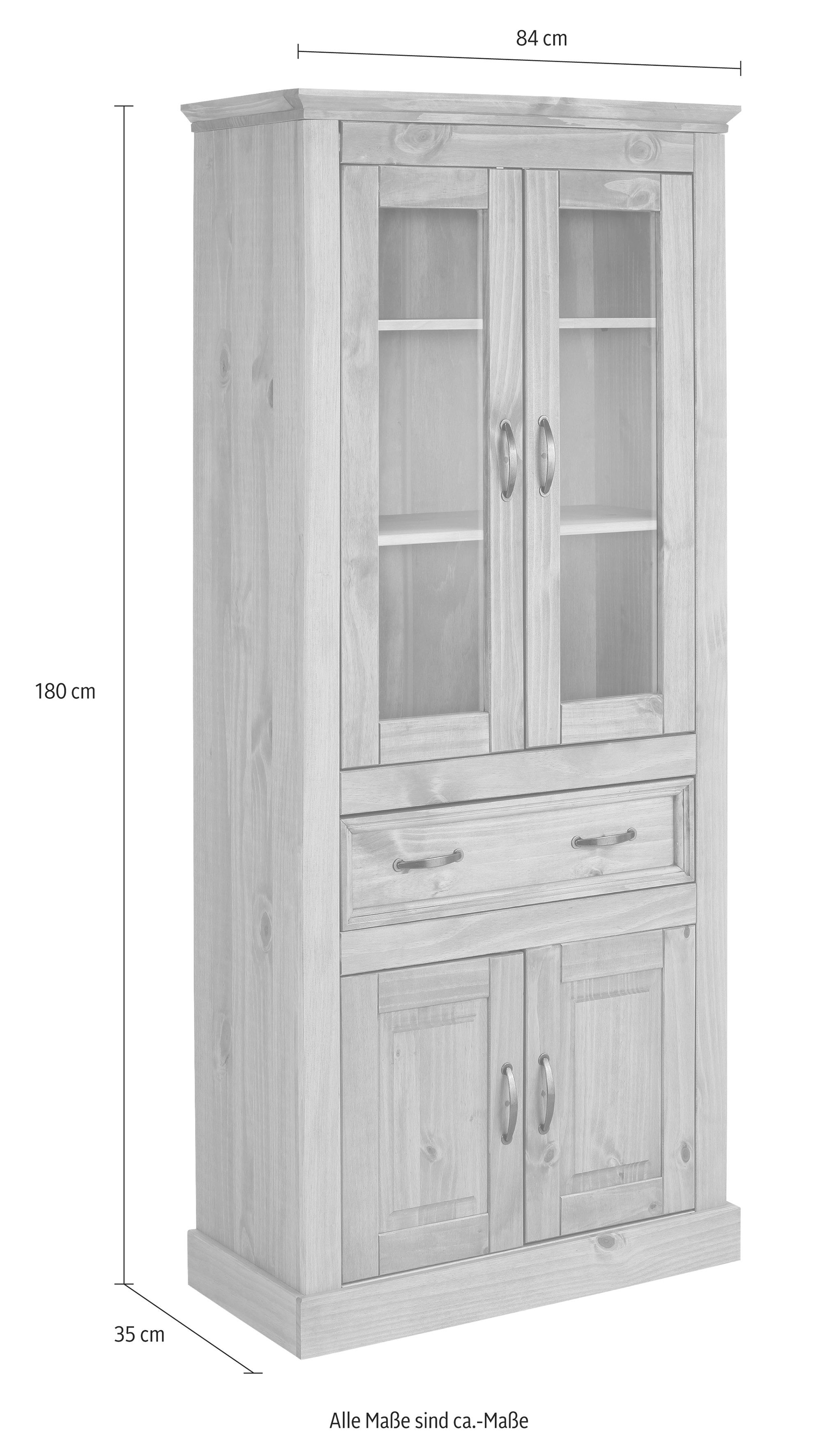 Home affaire Vitrinekast Selma Hoogte 180 cm (2-deurs)