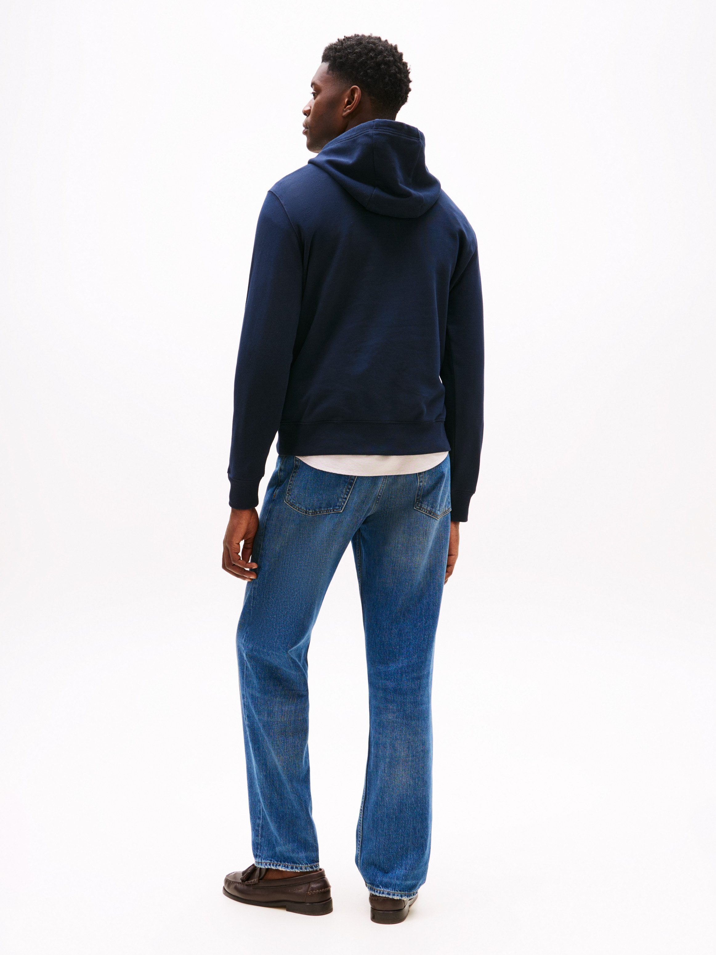 Tommy Hilfiger Hoodie OUTLINE FLAG SCRIPT HOODIE met contrastkleurig borduursel