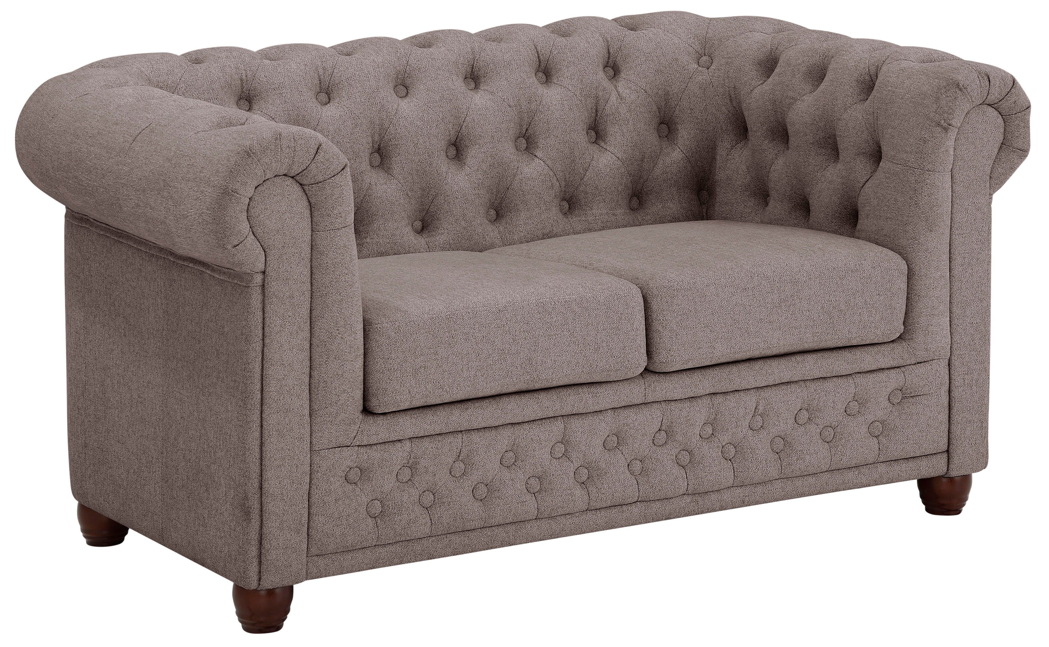 Home affaire Chesterfield-bank New Castle met hoogwaardige capitonnage in chesterfield-design, bxdxh: 148x86x72