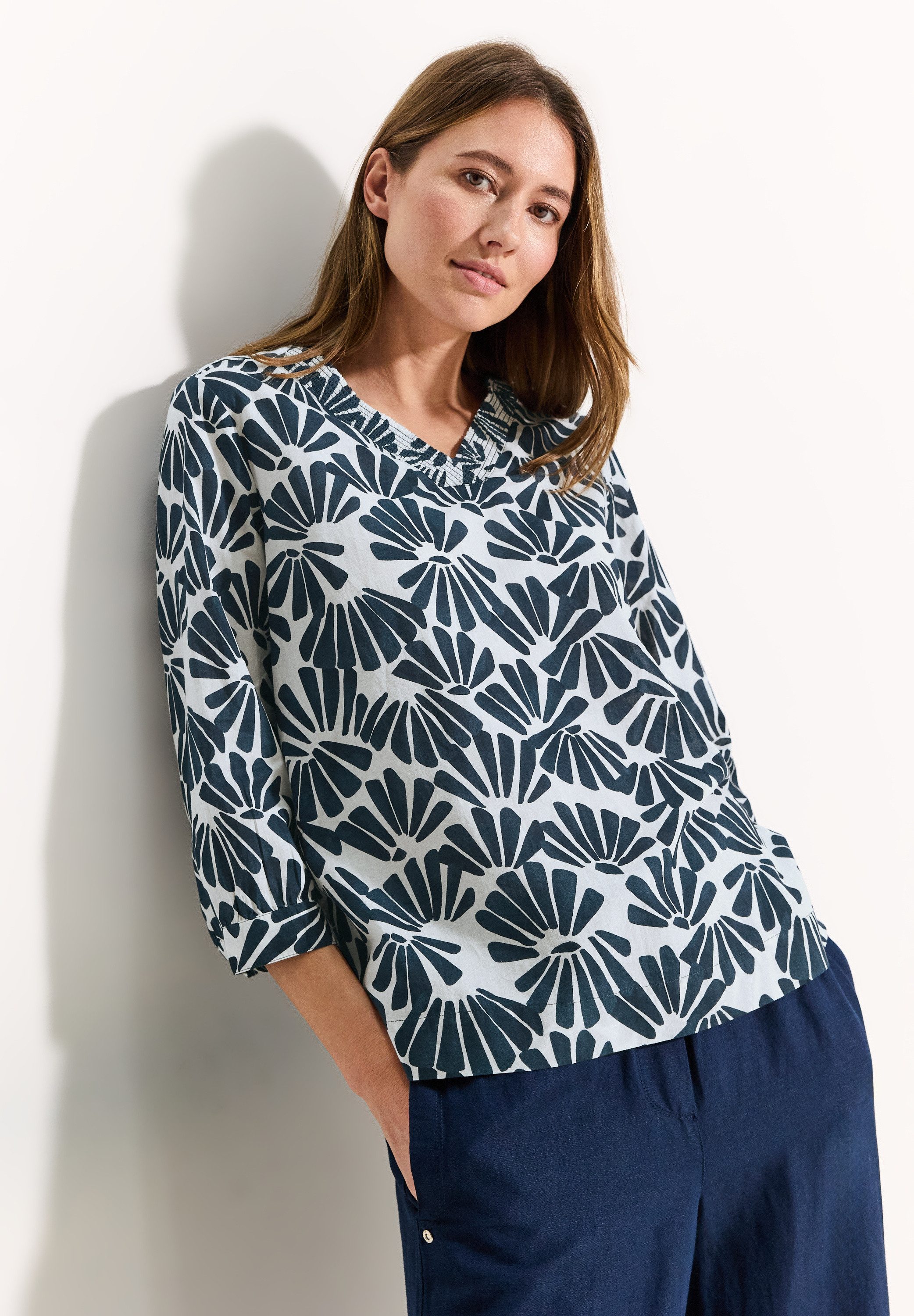 Cecil Blouse met lange mouwen met printdetails